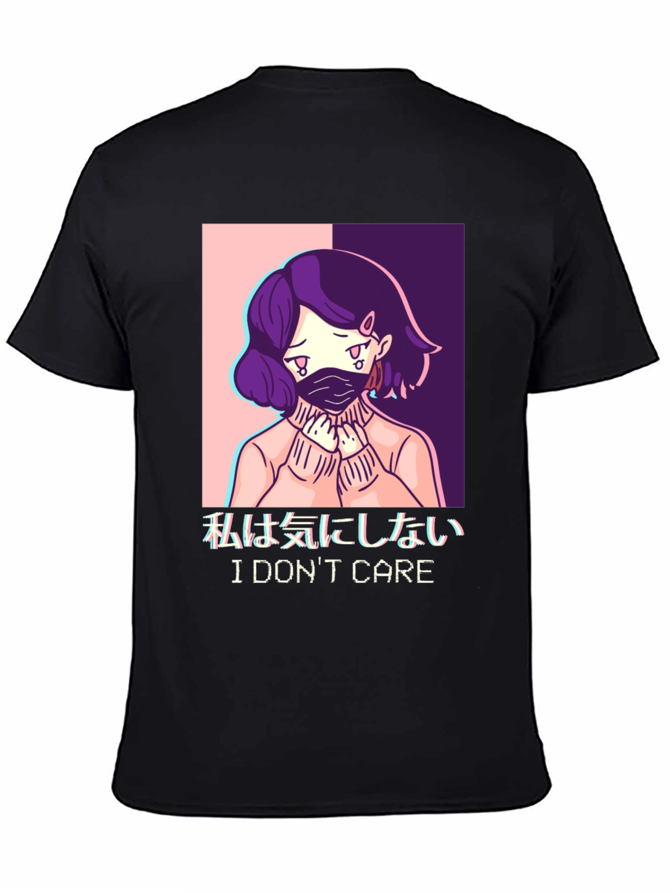 I Dont Care Anime Graphic T-Shirt