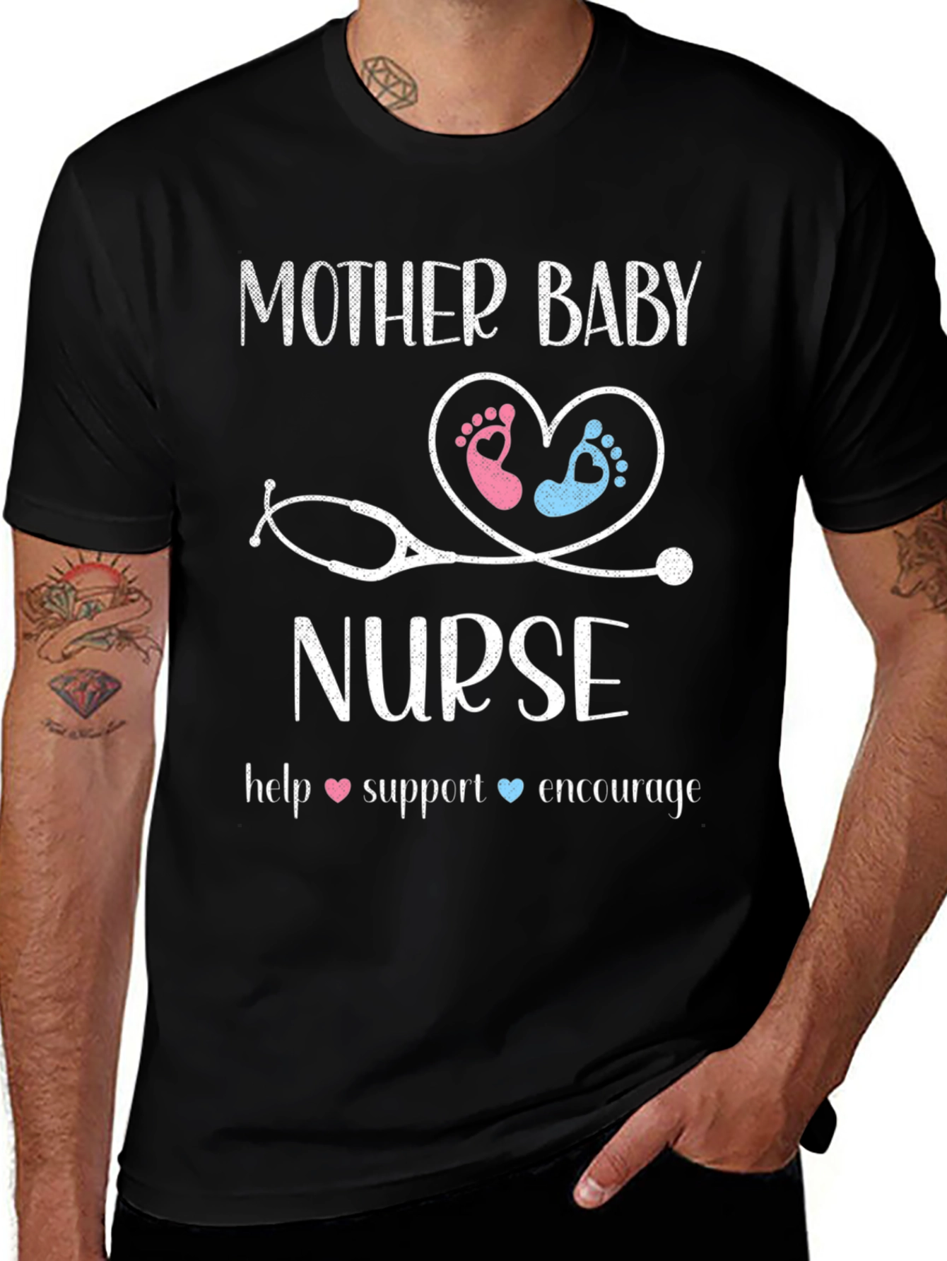 Mother Baby Nurse Graphic T-Shirt