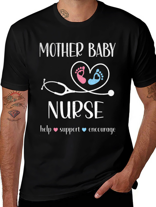 Mother Baby Nurse Graphic T-Shirt