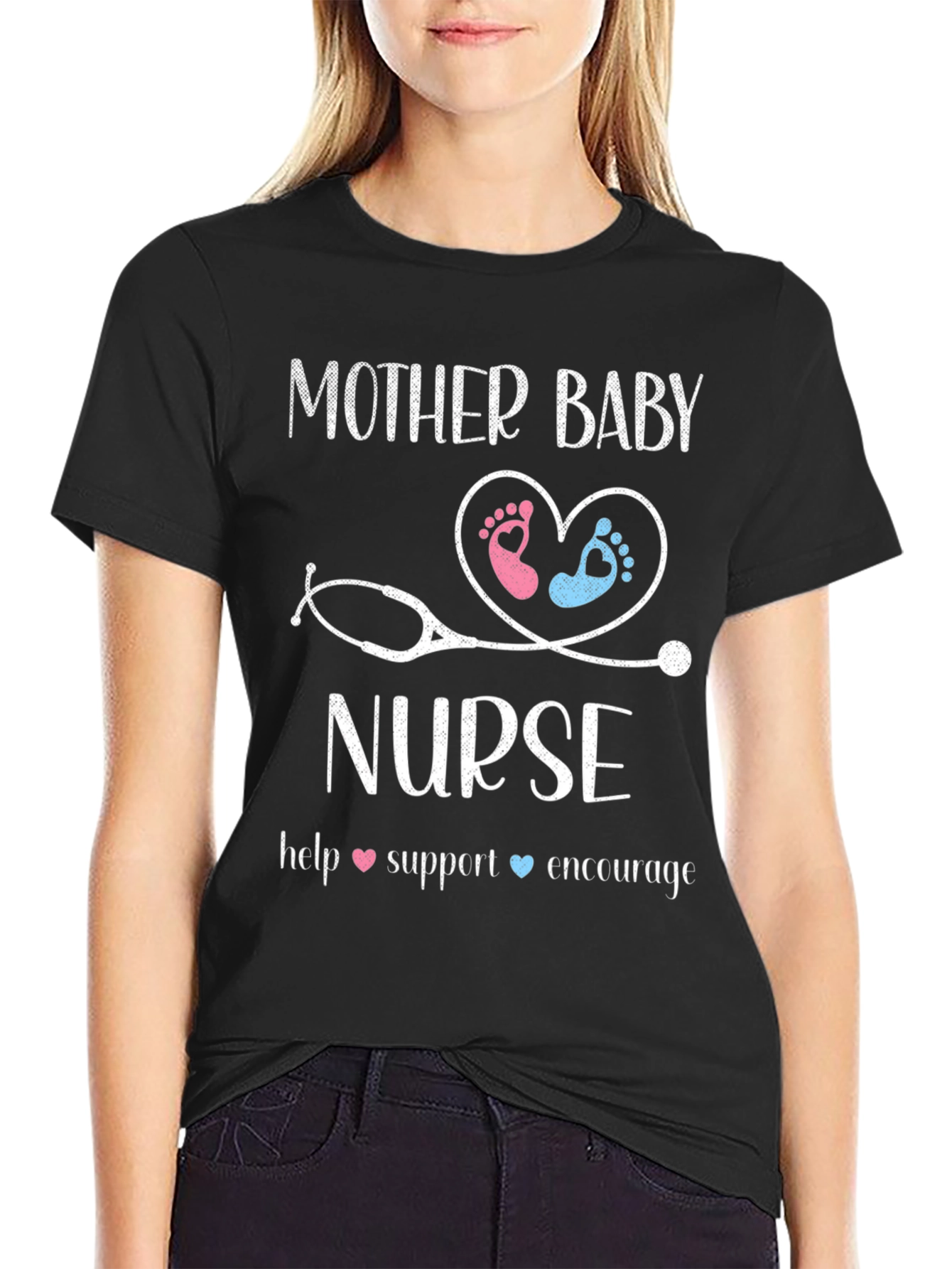 Mother Baby Nurse Graphic T-Shirt