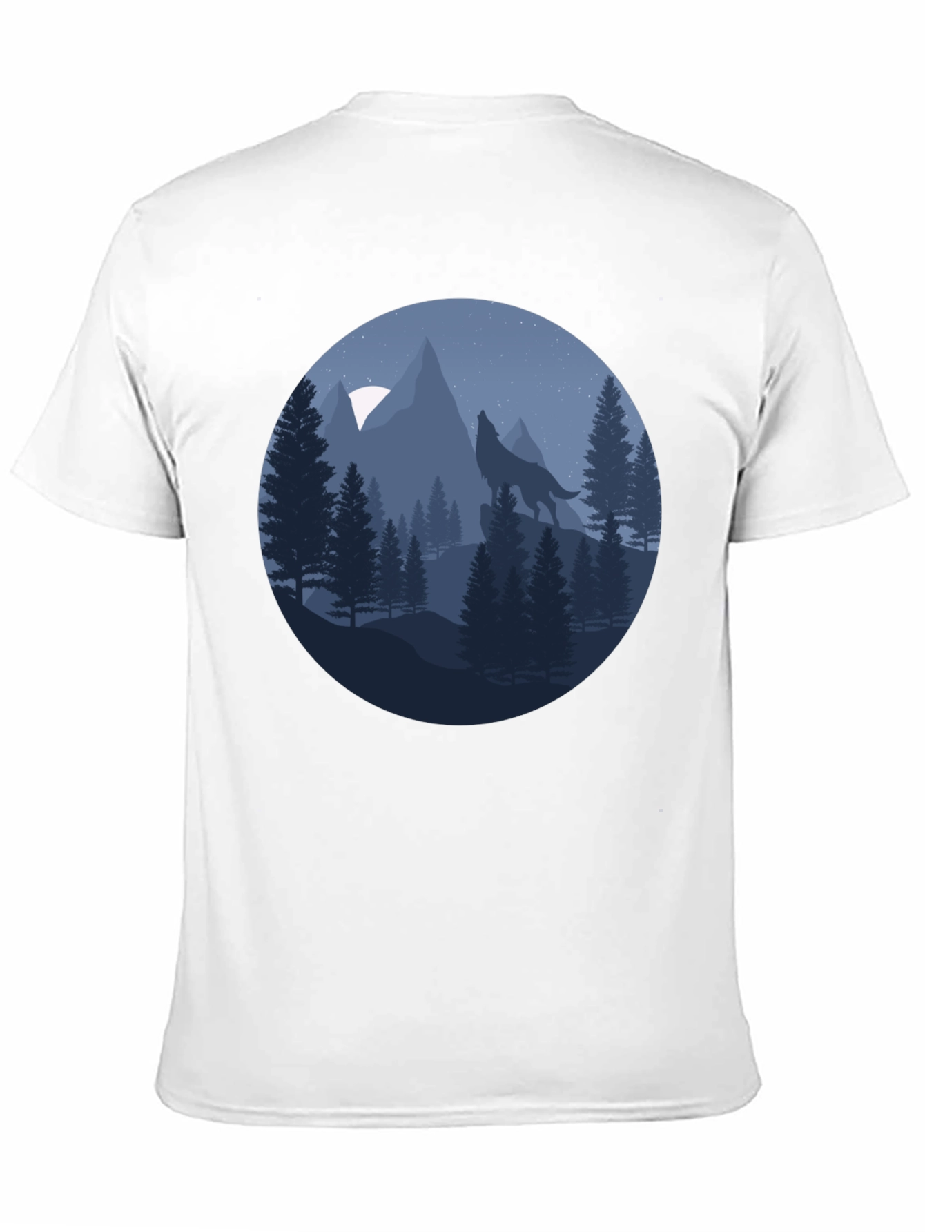 Wolf Howling at Moon T-Shirt - Nature Graphic Tee