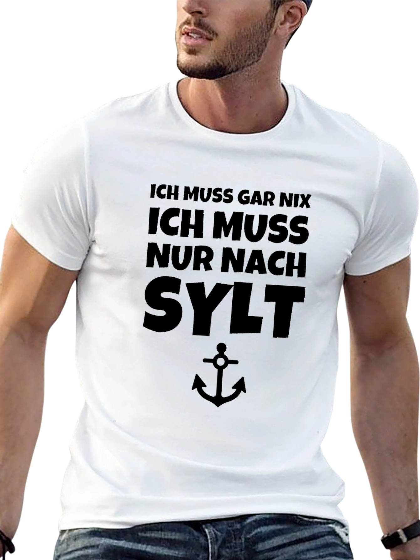 Ich Muss Nach Sylt Mens Black T-Shirt