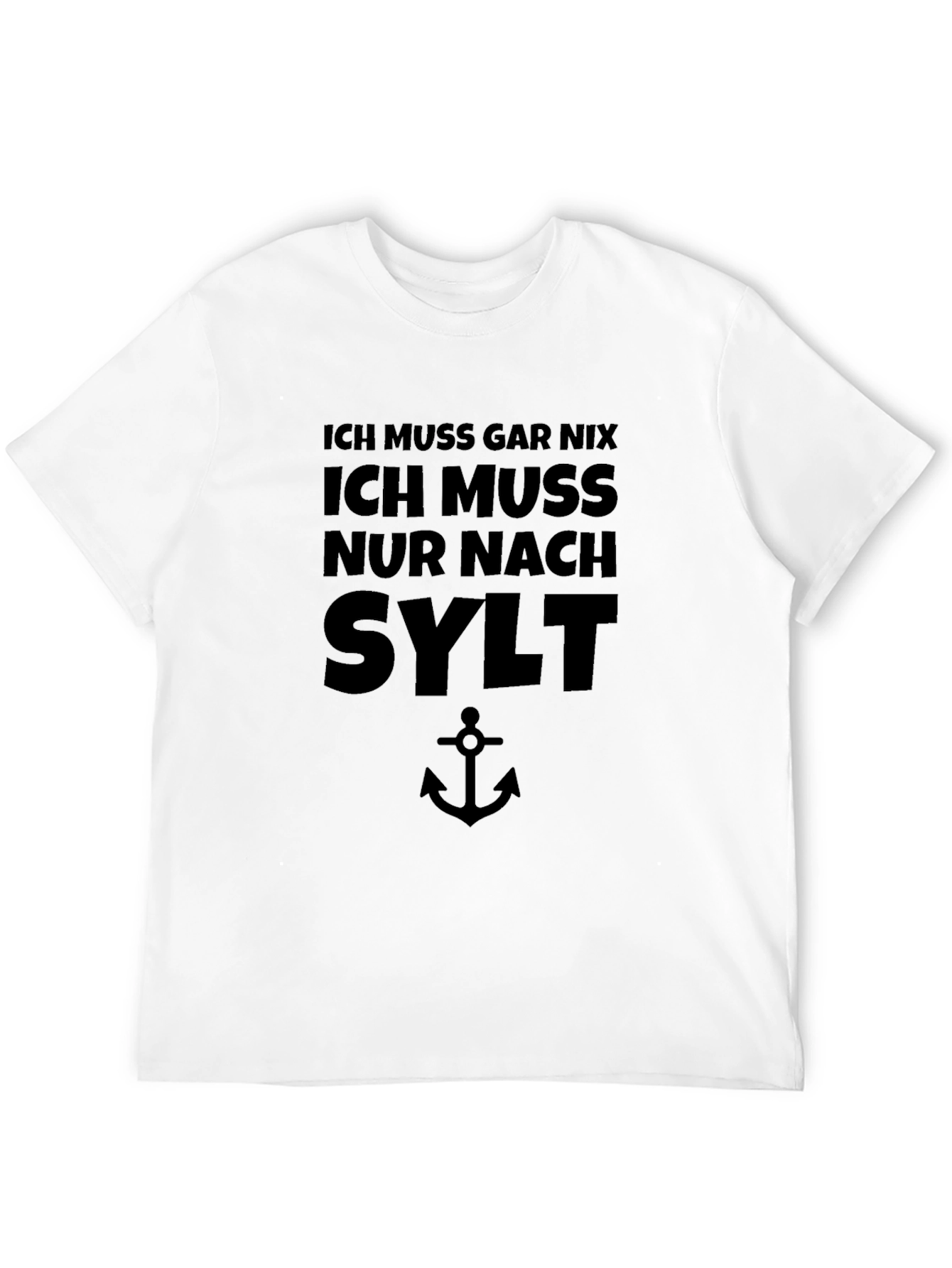 Ich Muss Nach Sylt Mens Black T-Shirt