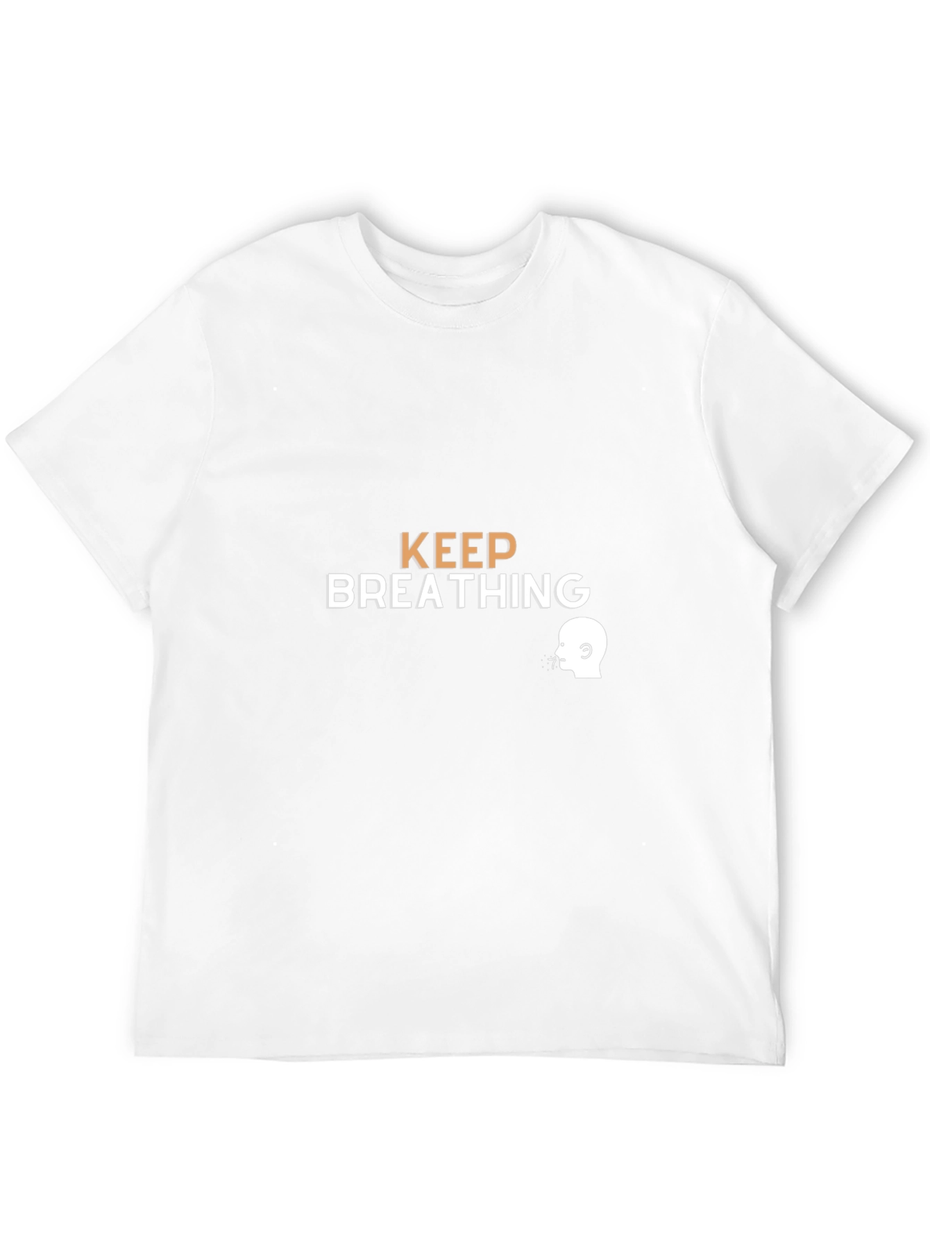Keep Breathing Graphic Tee - Black Cotton Casual T-Shirt