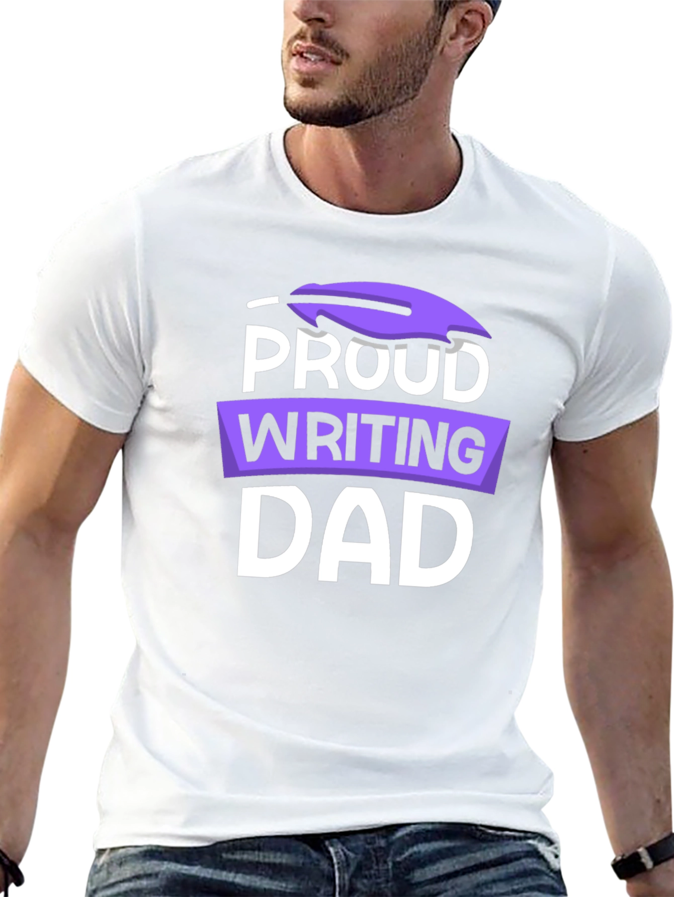 Proud Writing Dad Graphic T-Shirt
