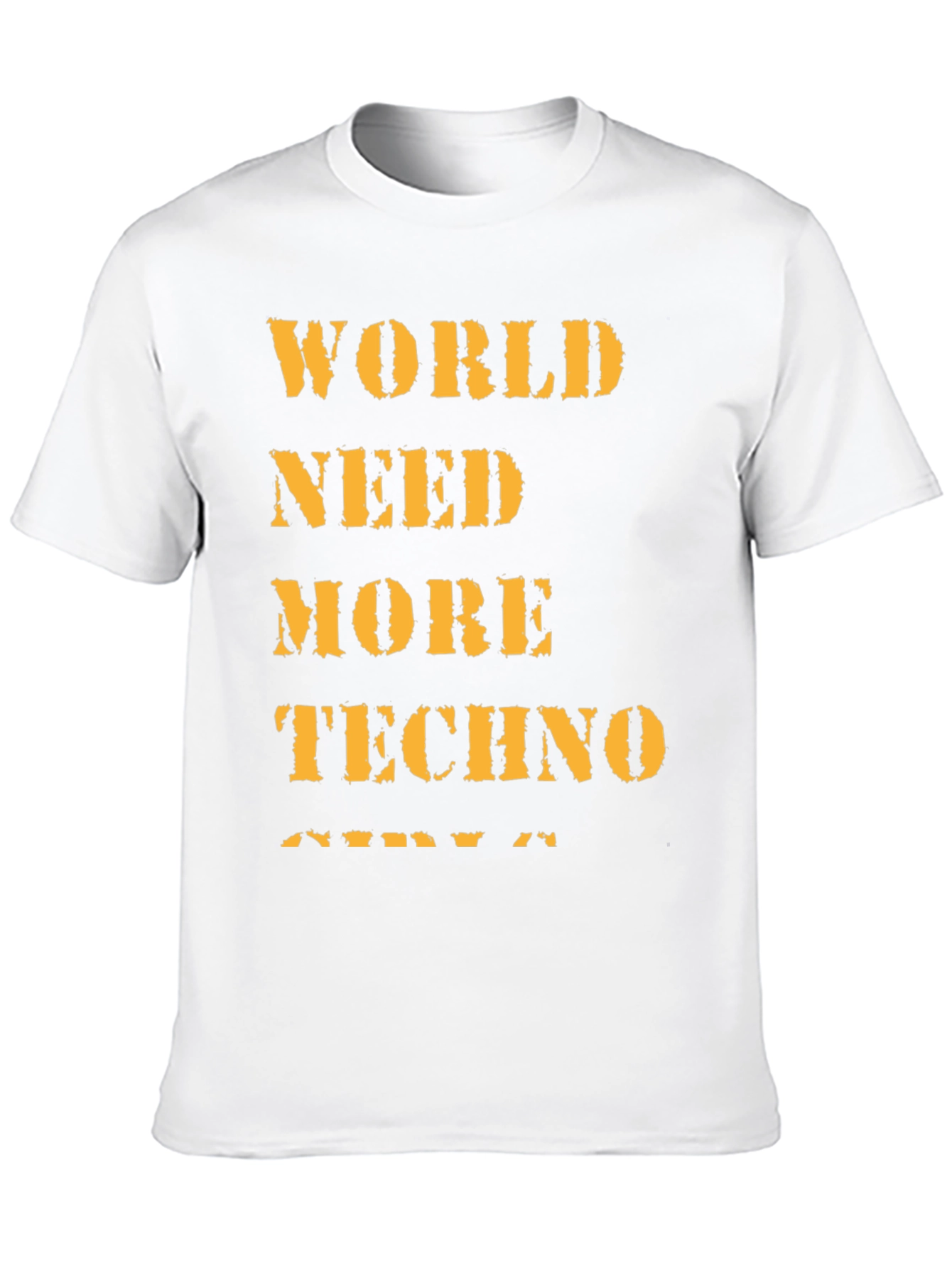 World Need More Techno Black T-Shirt