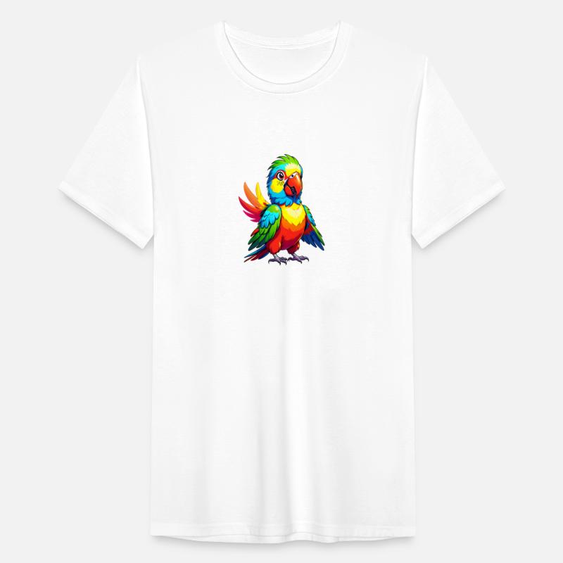 A Cartoonish Parrot in a Playful Pose