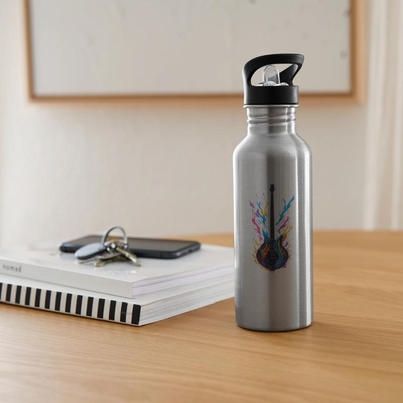 A Colorful Guitar Graffiti style