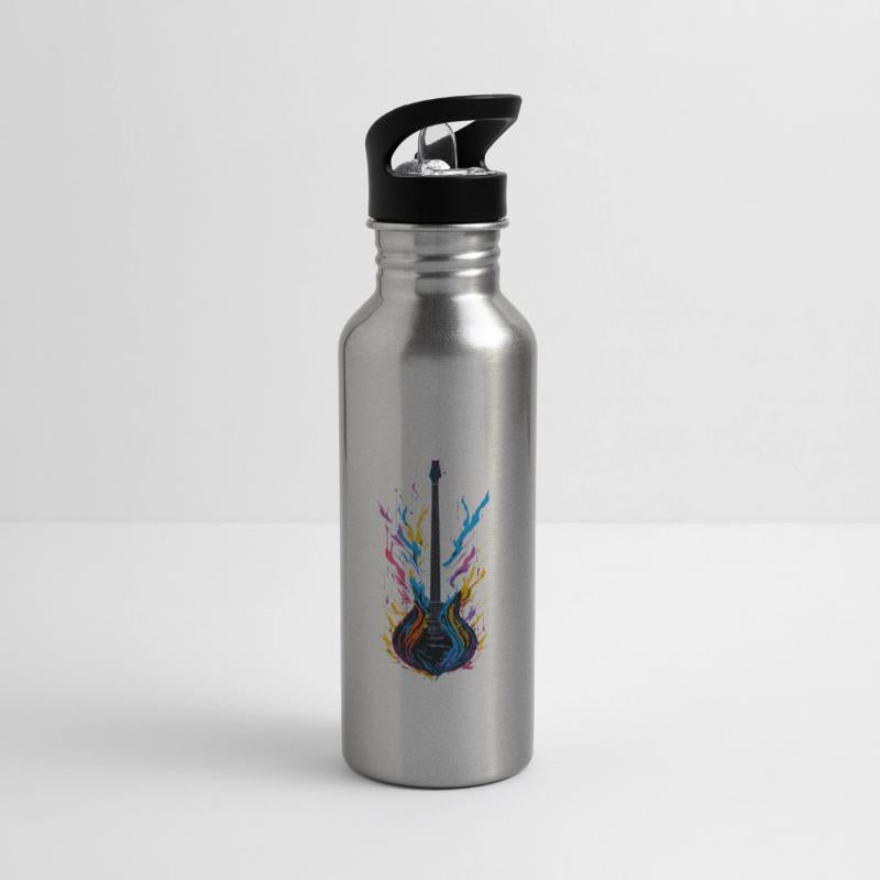 A Colorful Guitar Graffiti style