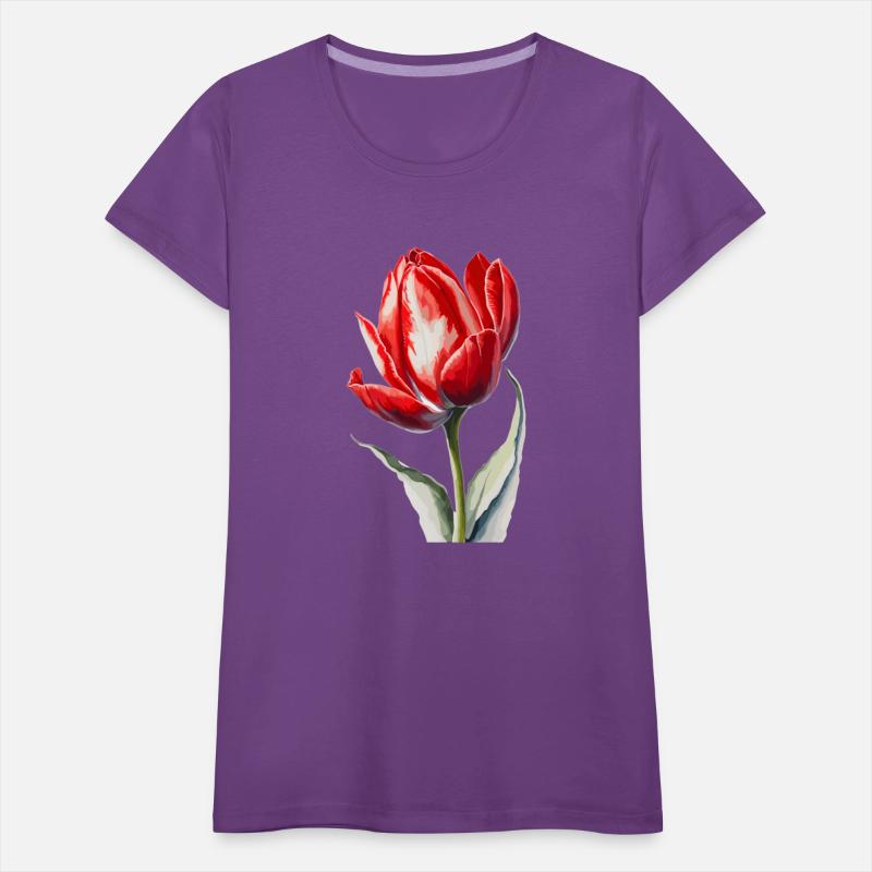 a red tulip flower Watercolor