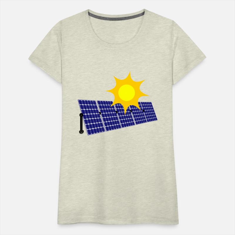 A row of solar panels with Sun for generating