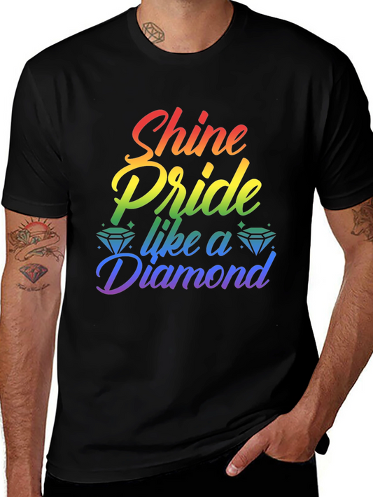 Shine Pride Like a Diamond Rainbow Tee