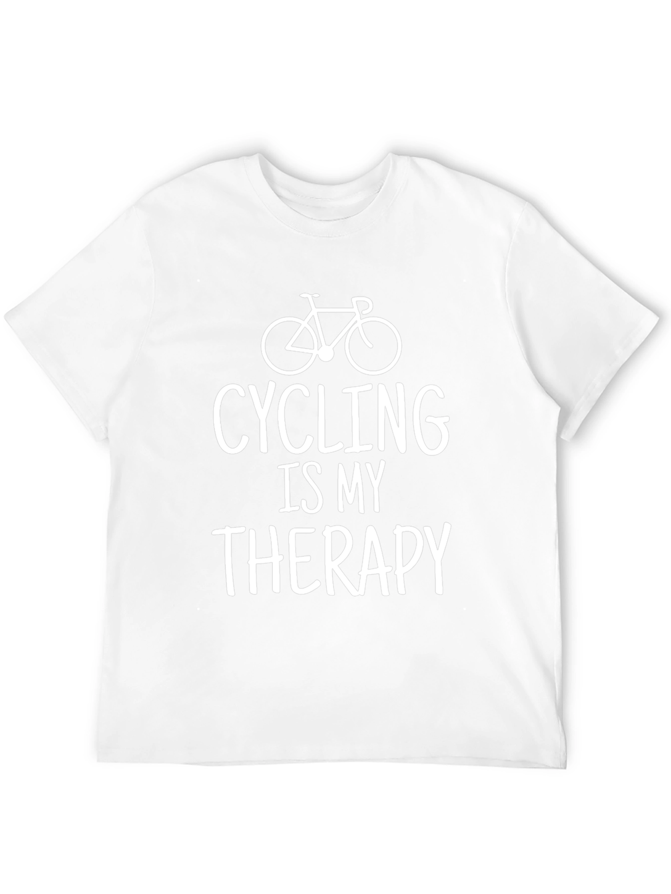 Cycling Is My Therapy T-Shirt - Black Cotton Tee