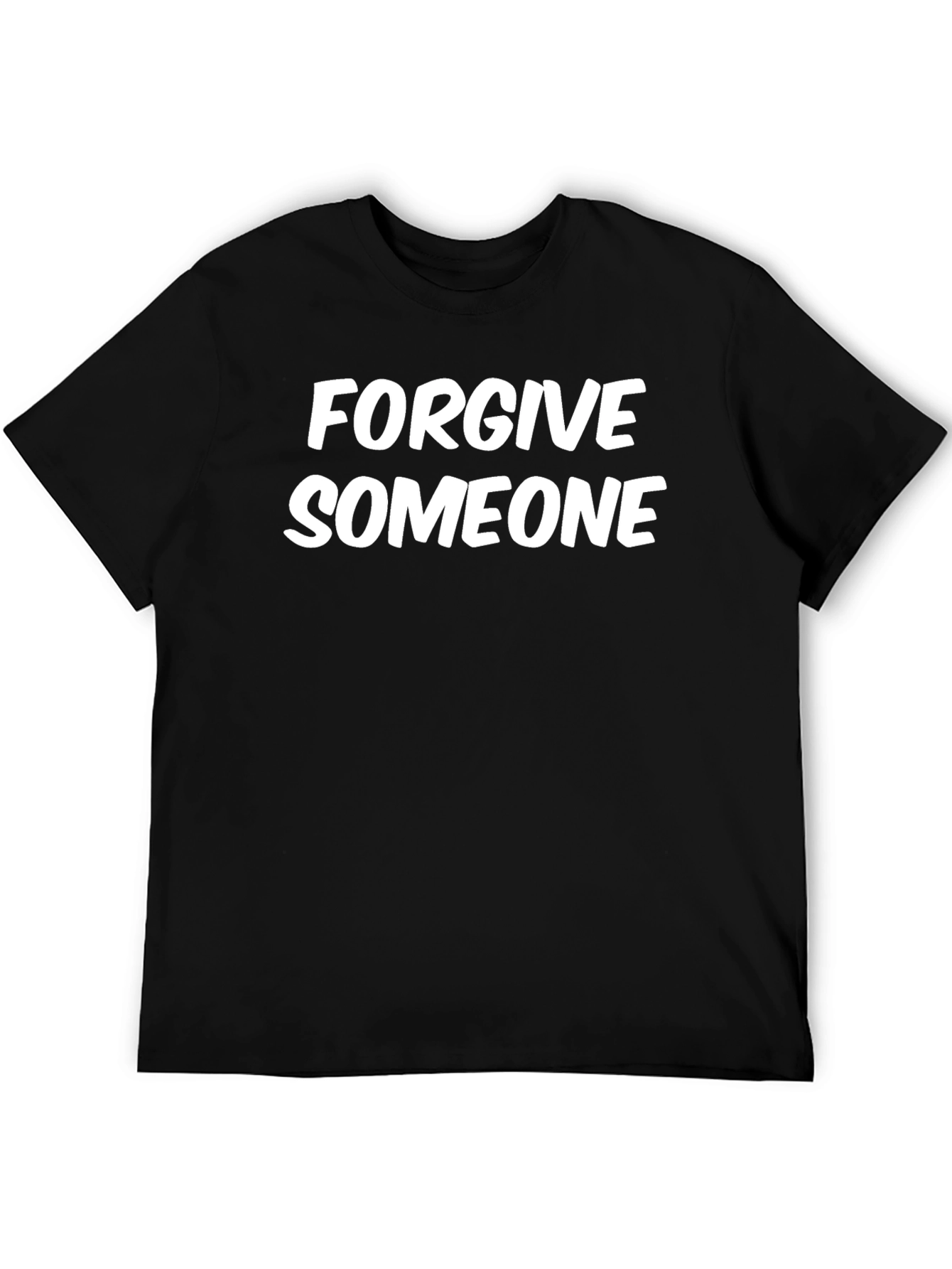 Forgive Someone Graphic Tee - Black Cotton T-Shirt