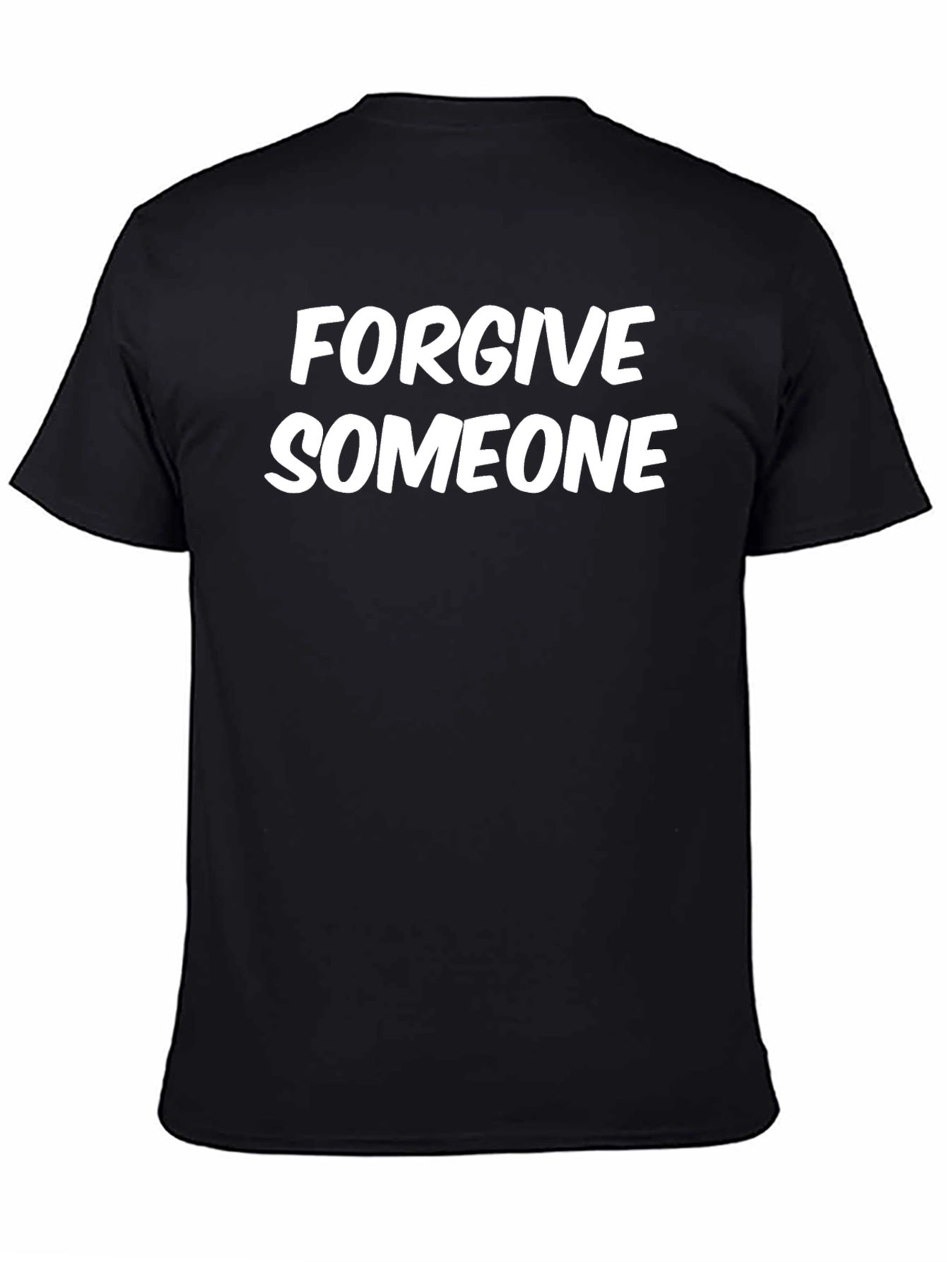 Forgive Someone Graphic Tee - Black Cotton T-Shirt