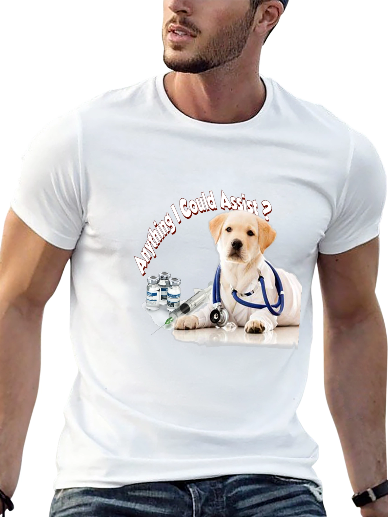 Vet Puppy Dog T-Shirt - Anything I Could Assist?