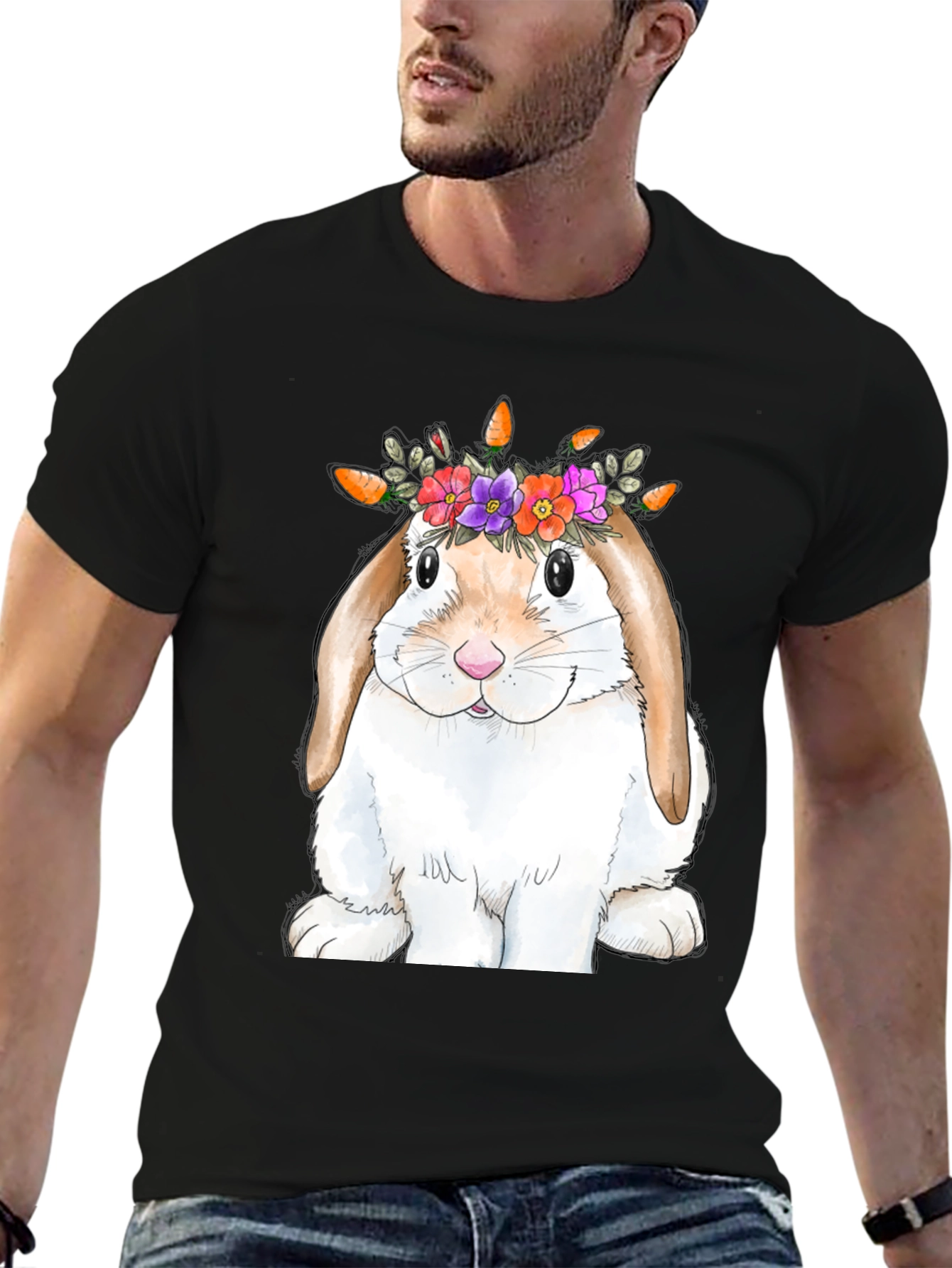 Bunny Flower Crown Graphic Tee
