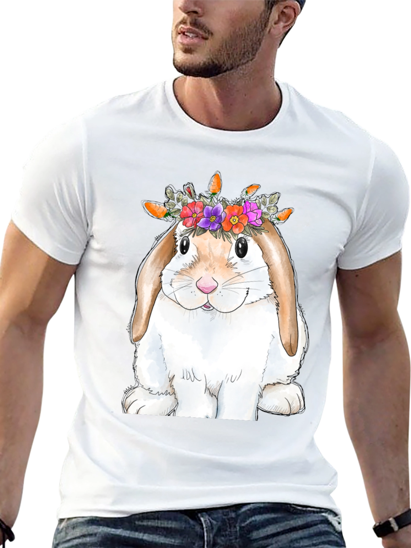 Bunny Flower Crown Graphic Tee