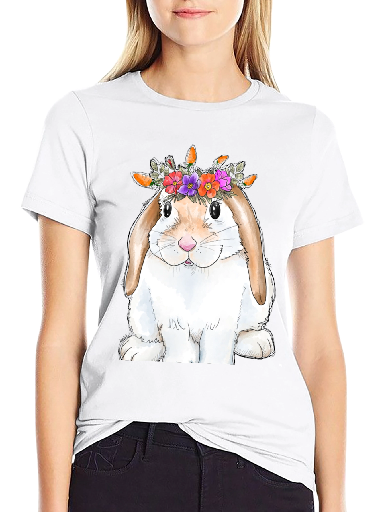 Bunny Flower Crown Graphic Tee