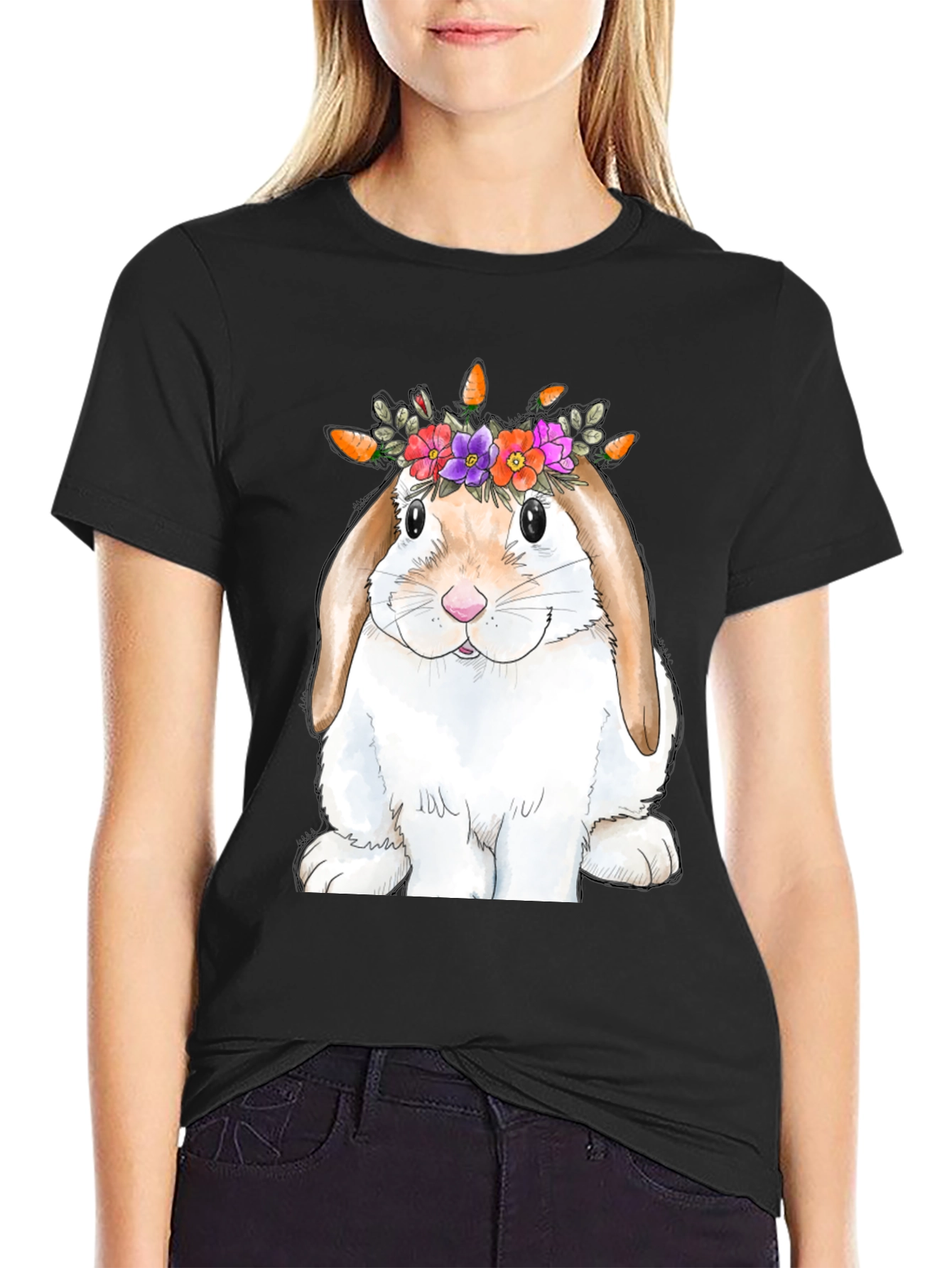 Bunny Flower Crown Graphic Tee
