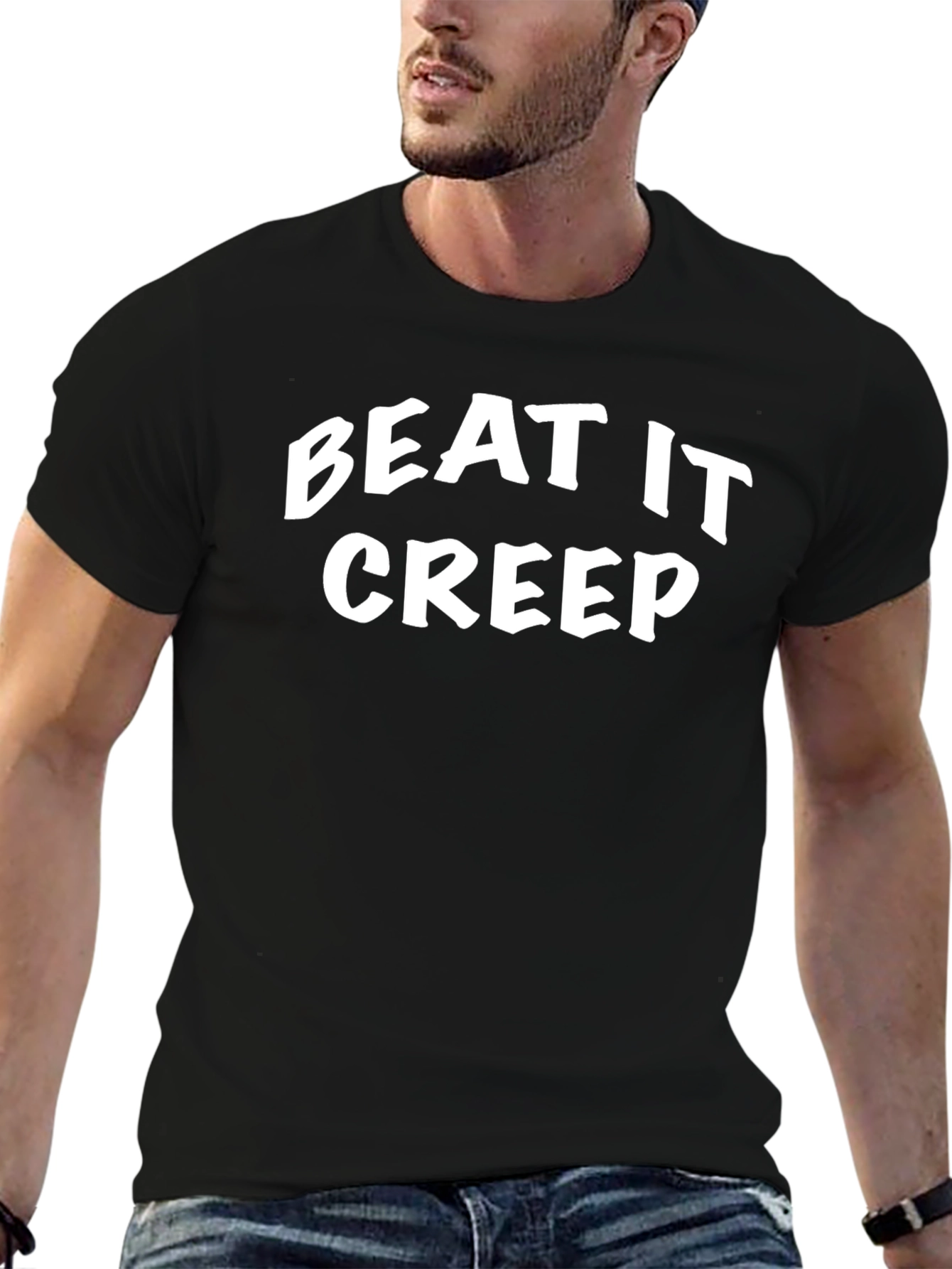 Beat It Creep Graphic Black T-Shirt