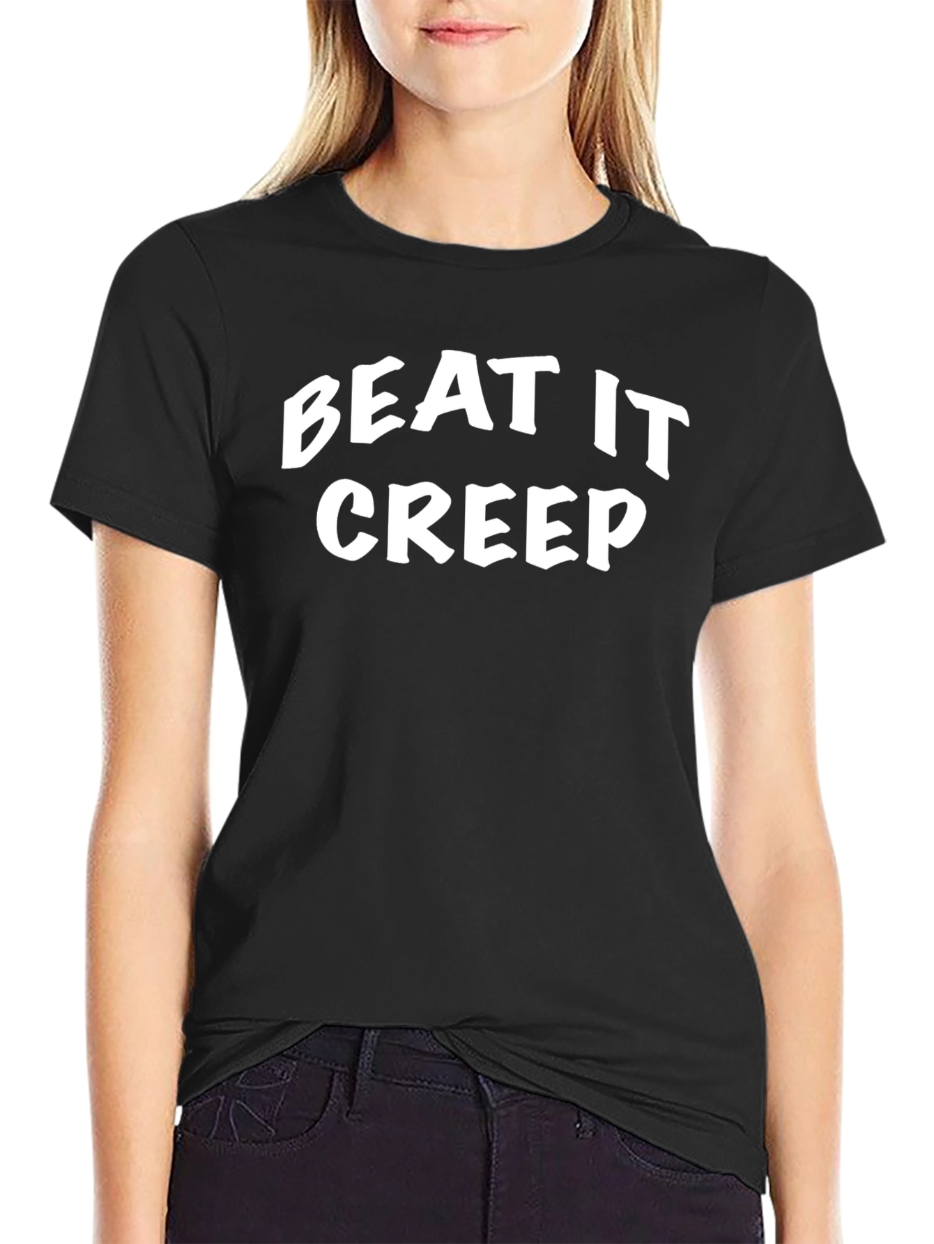 Beat It Creep Graphic Black T-Shirt