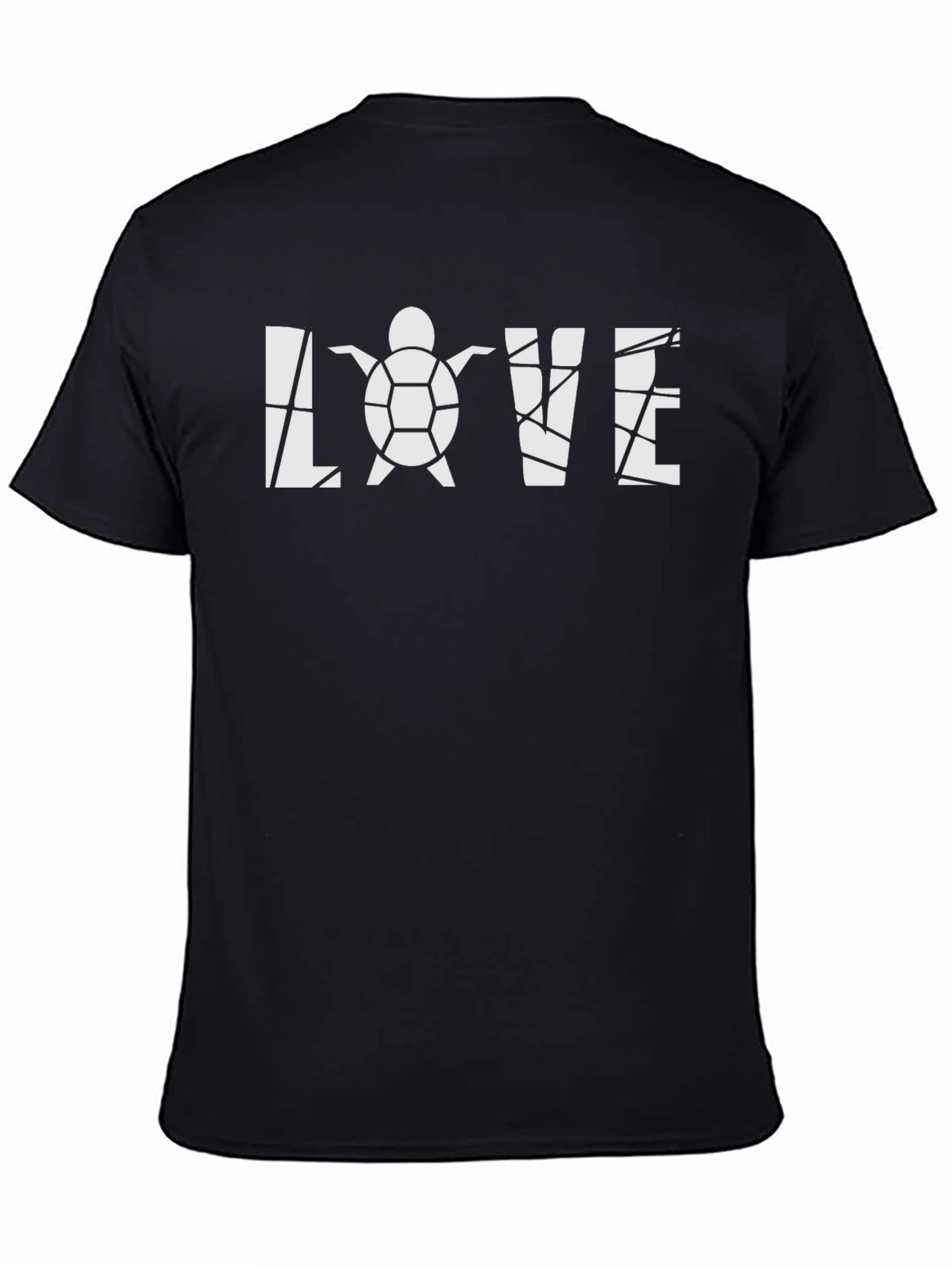Love Turtle Graphic T-Shirt - Black Cotton Tee