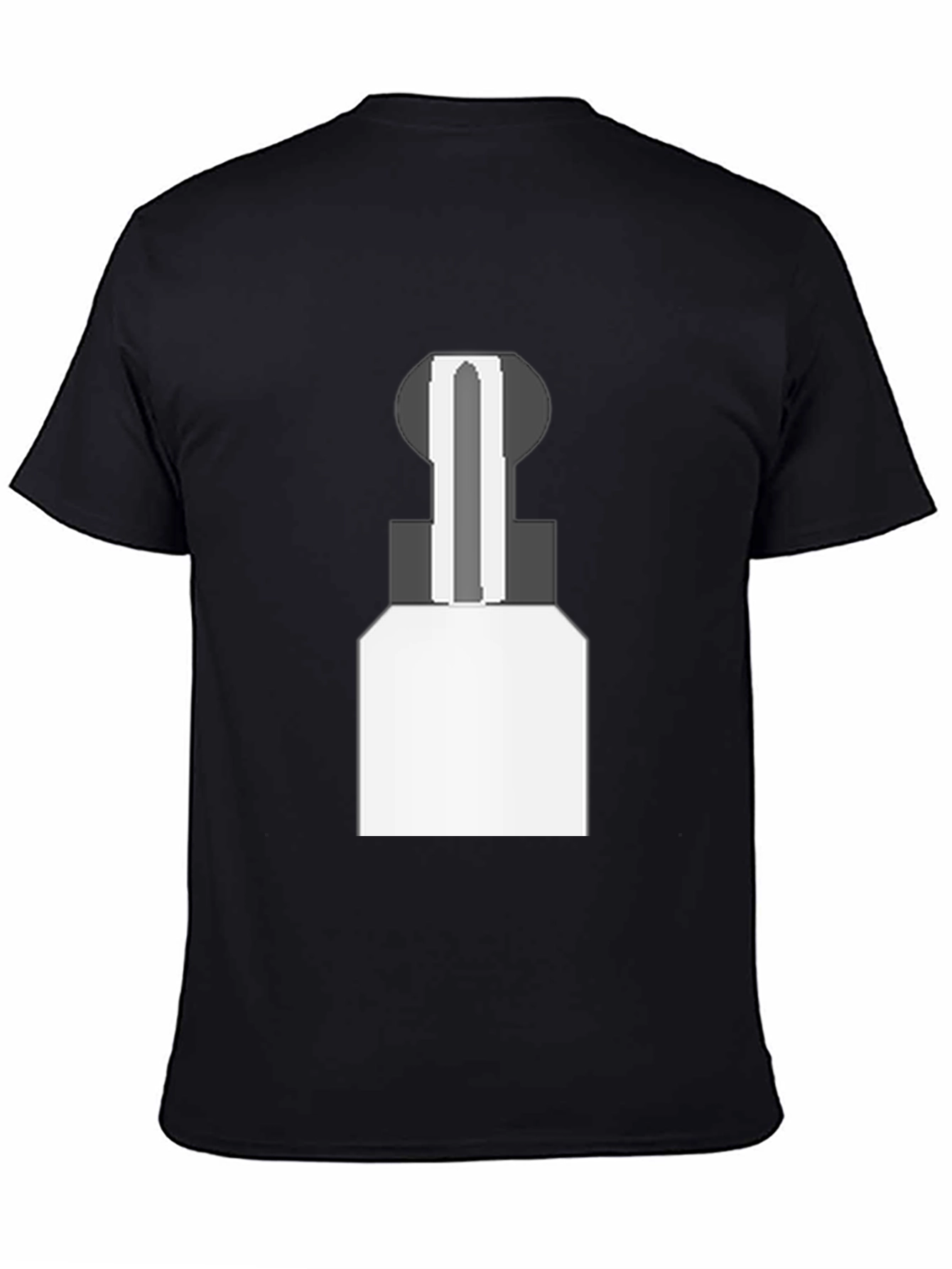 Abstract Chess Piece Graphic Tee - Black