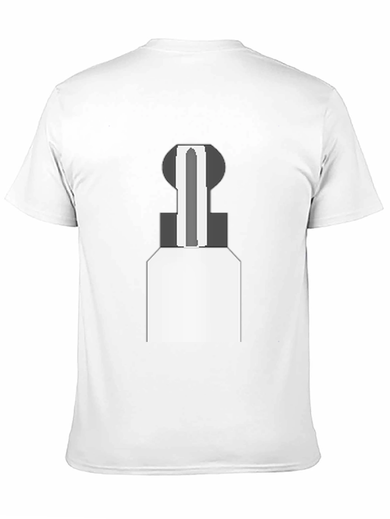 Abstract Chess Piece Graphic Tee - Black