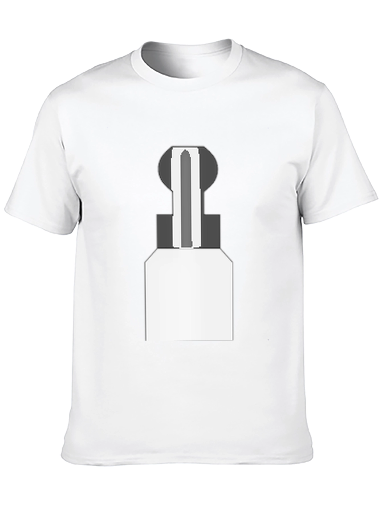Abstract Chess Piece Graphic Tee - Black