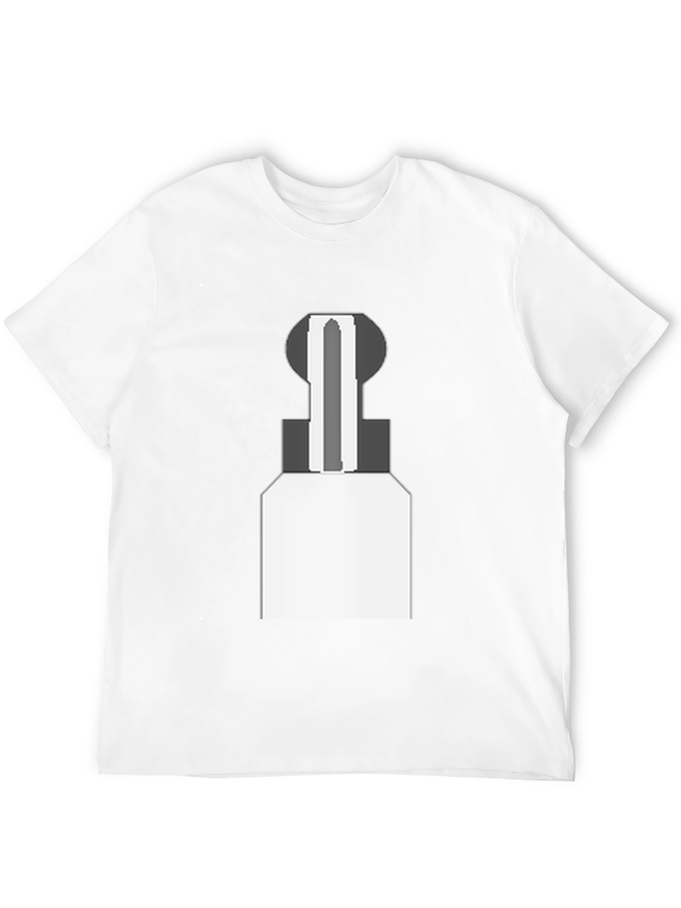 Abstract Chess Piece Graphic Tee - Black