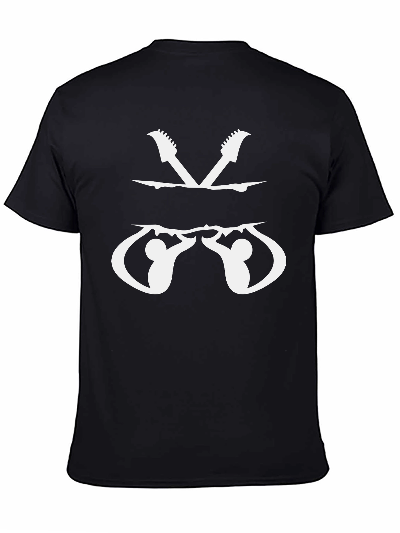 Rock Climber Guitarist Black T-Shirt