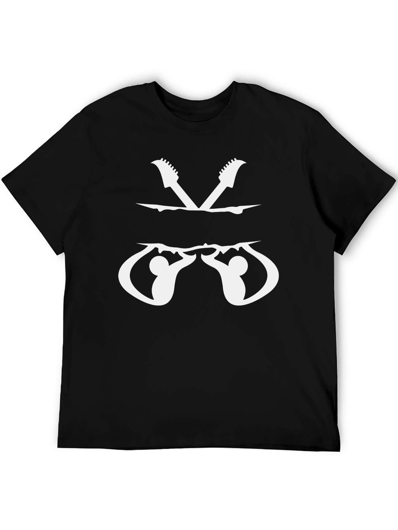 Rock Climber Guitarist Black T-Shirt