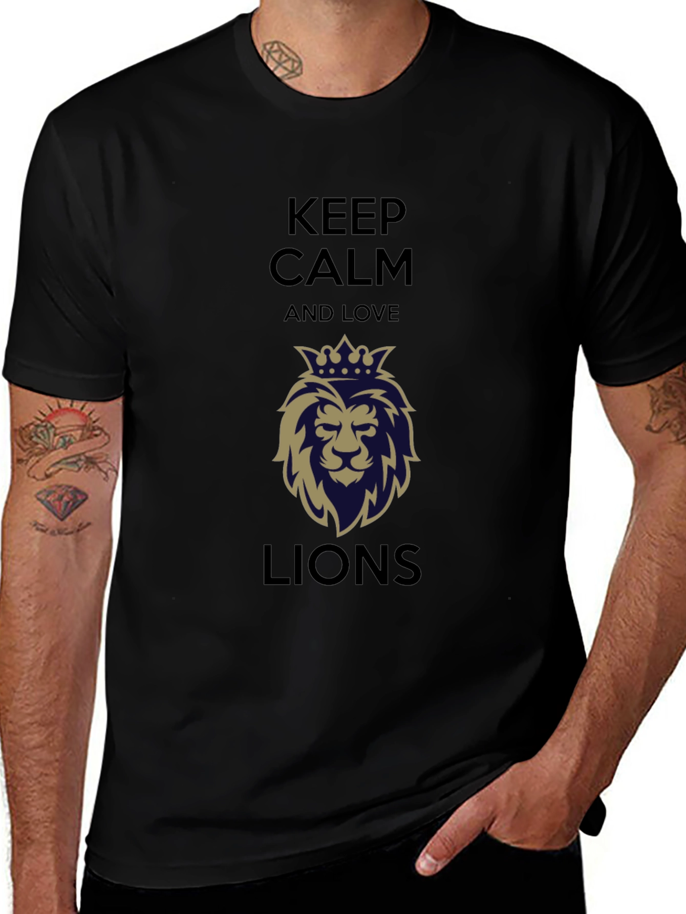 Keep Calm and Love Lions Graphic Tee