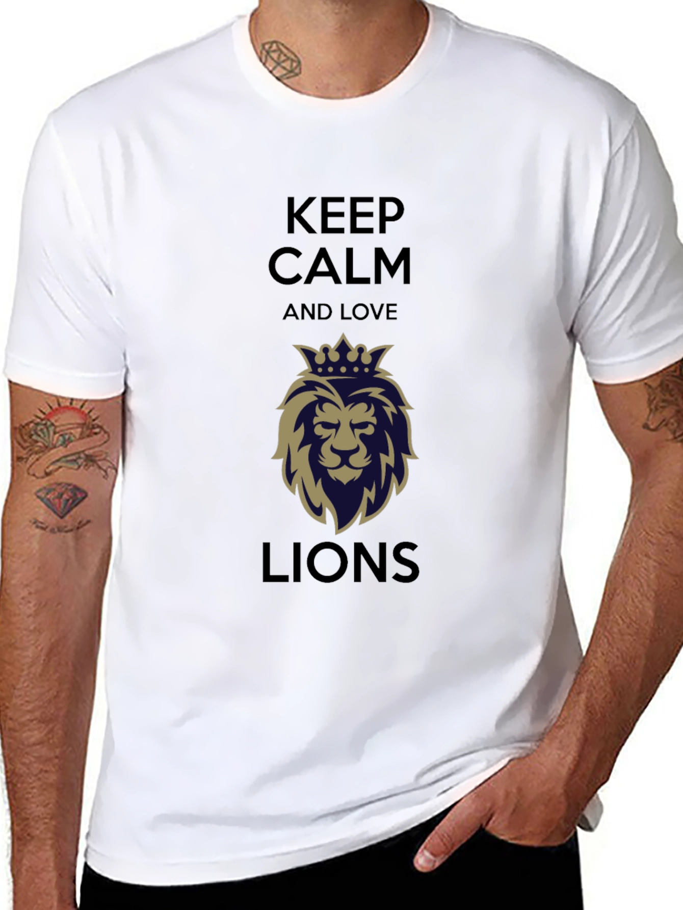 Keep Calm and Love Lions Graphic Tee