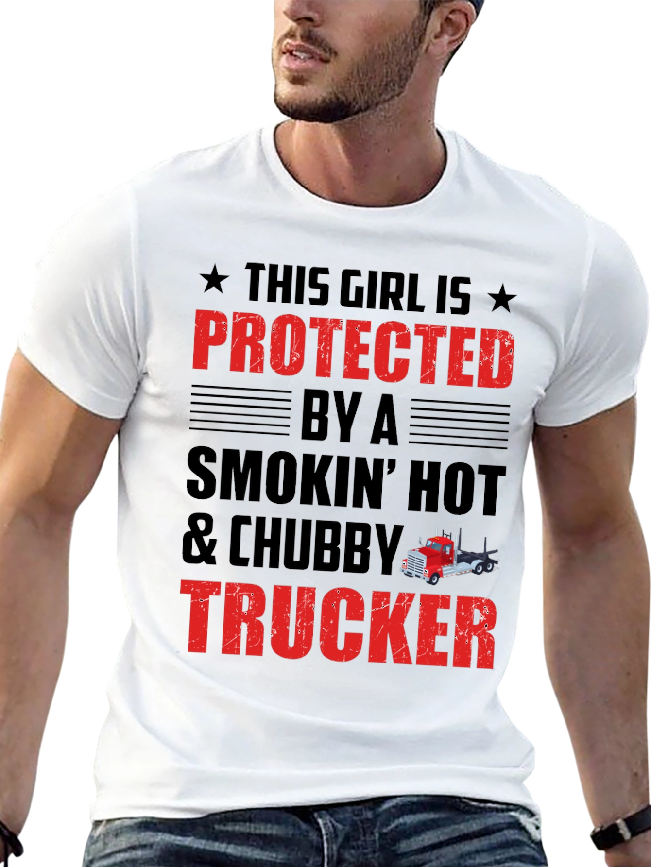 Protected by a Trucker Graphic Tee