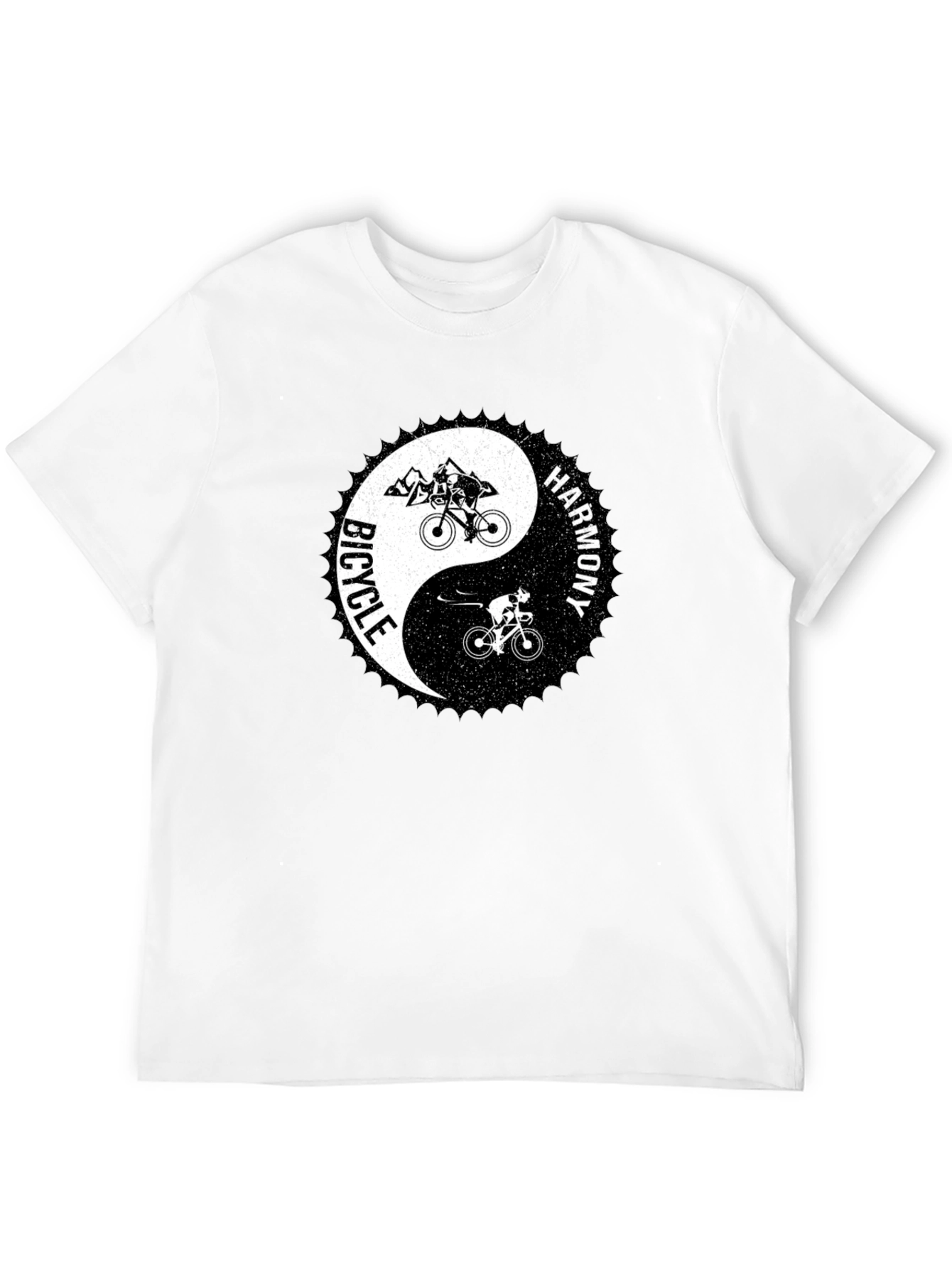 Bicycle Harmony Yin Yang Graphic Tee - Black