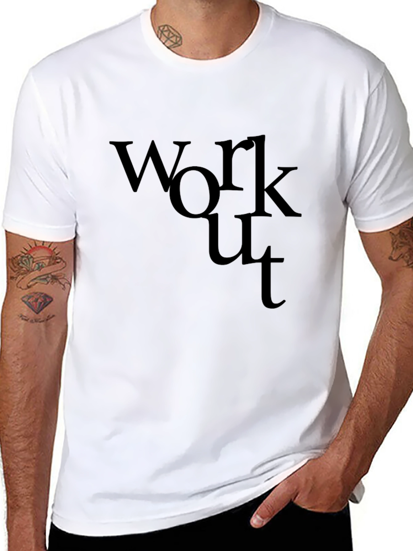Workout T-Shirt - Black Graphic Tee