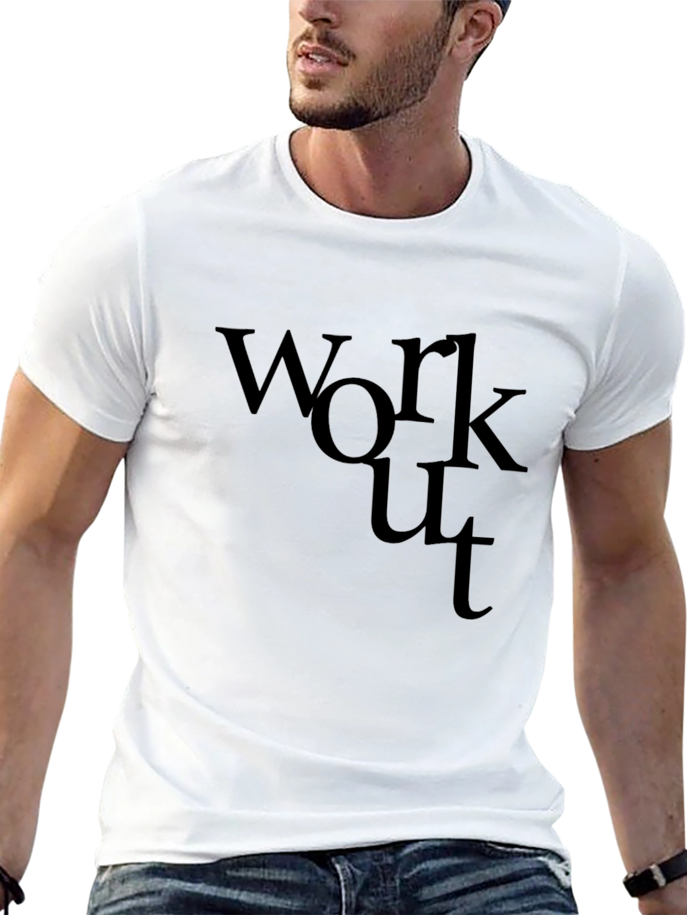 Workout T-Shirt - Black Graphic Tee
