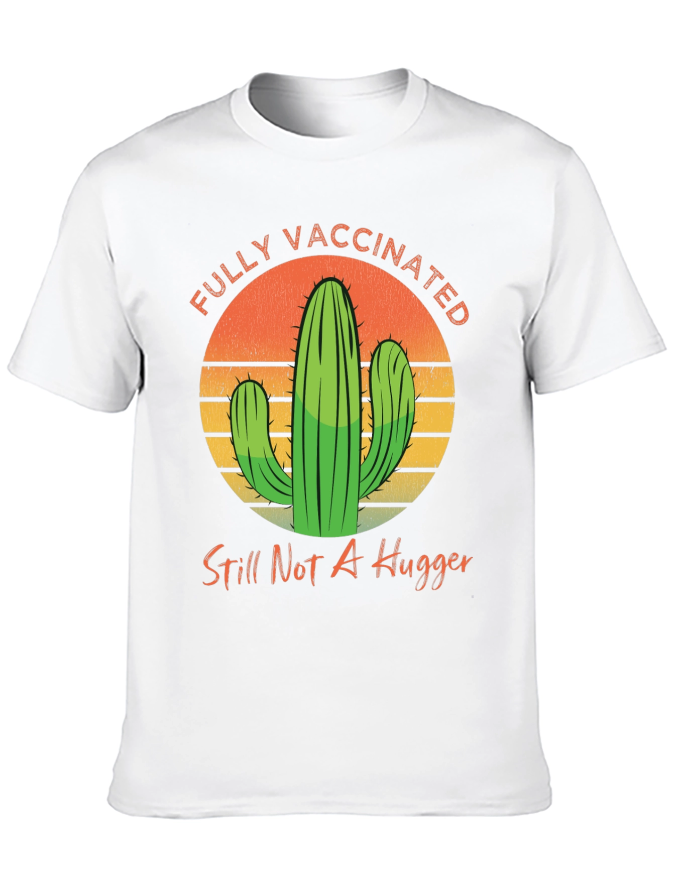 Fully Vaccinated Cactus Graphic Tee - Anti-Hug Humor