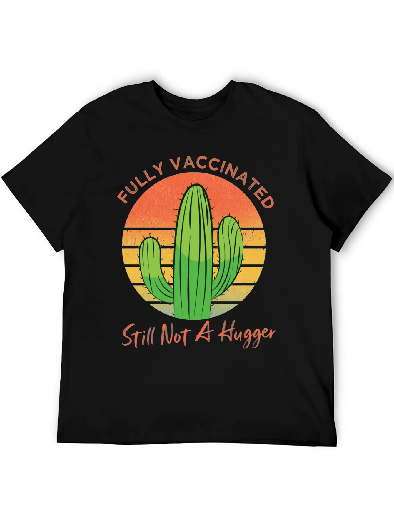 Fully Vaccinated Cactus Graphic Tee - Anti-Hug Humor