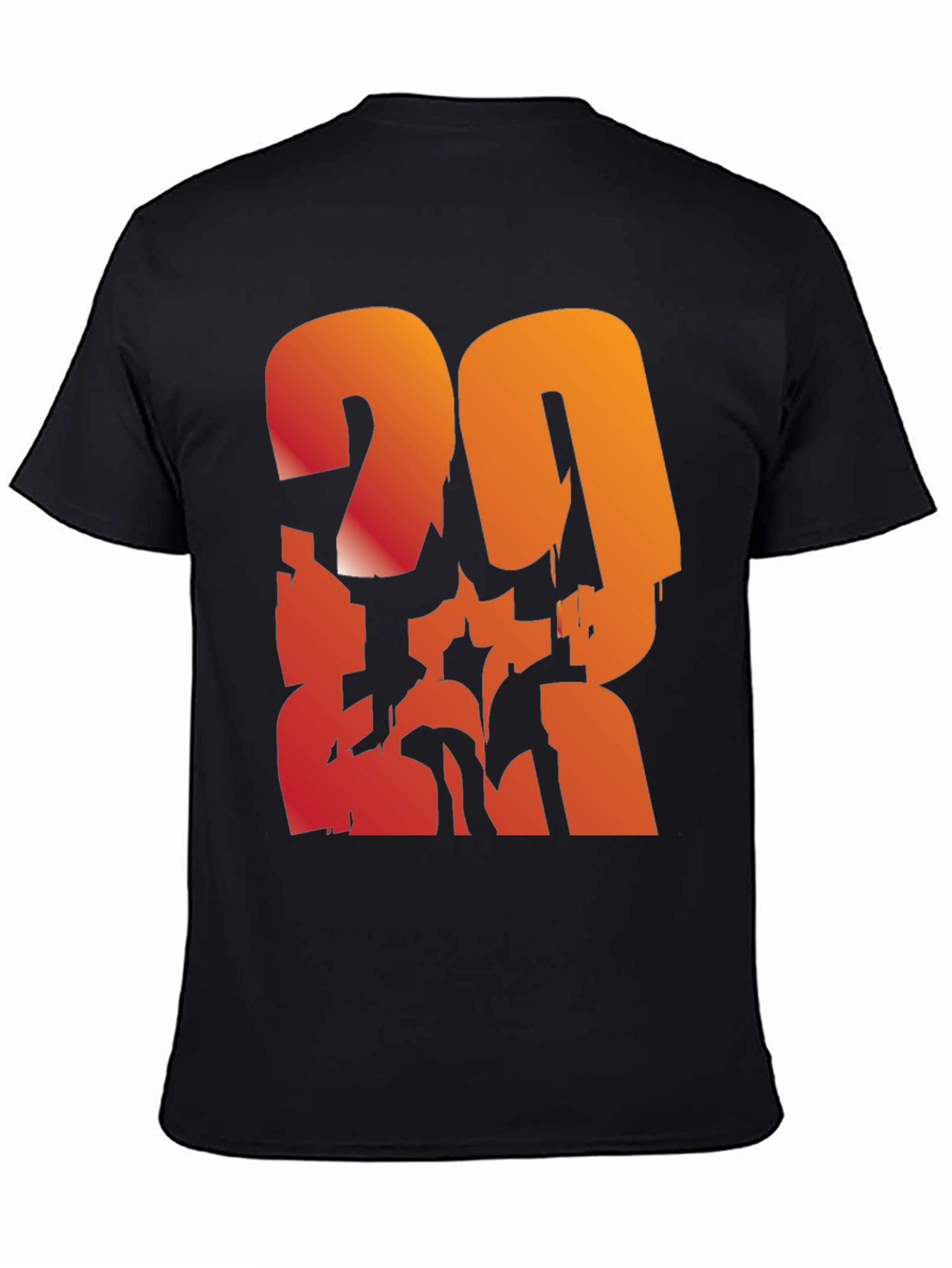Bold Graphic Tee - Gradient Number Design