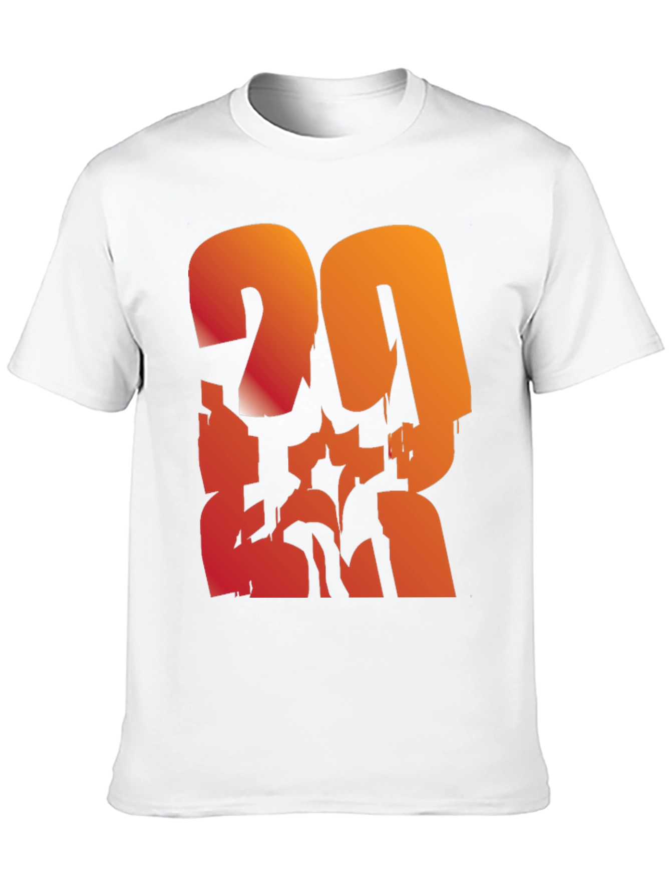 Bold Graphic Tee - Gradient Number Design