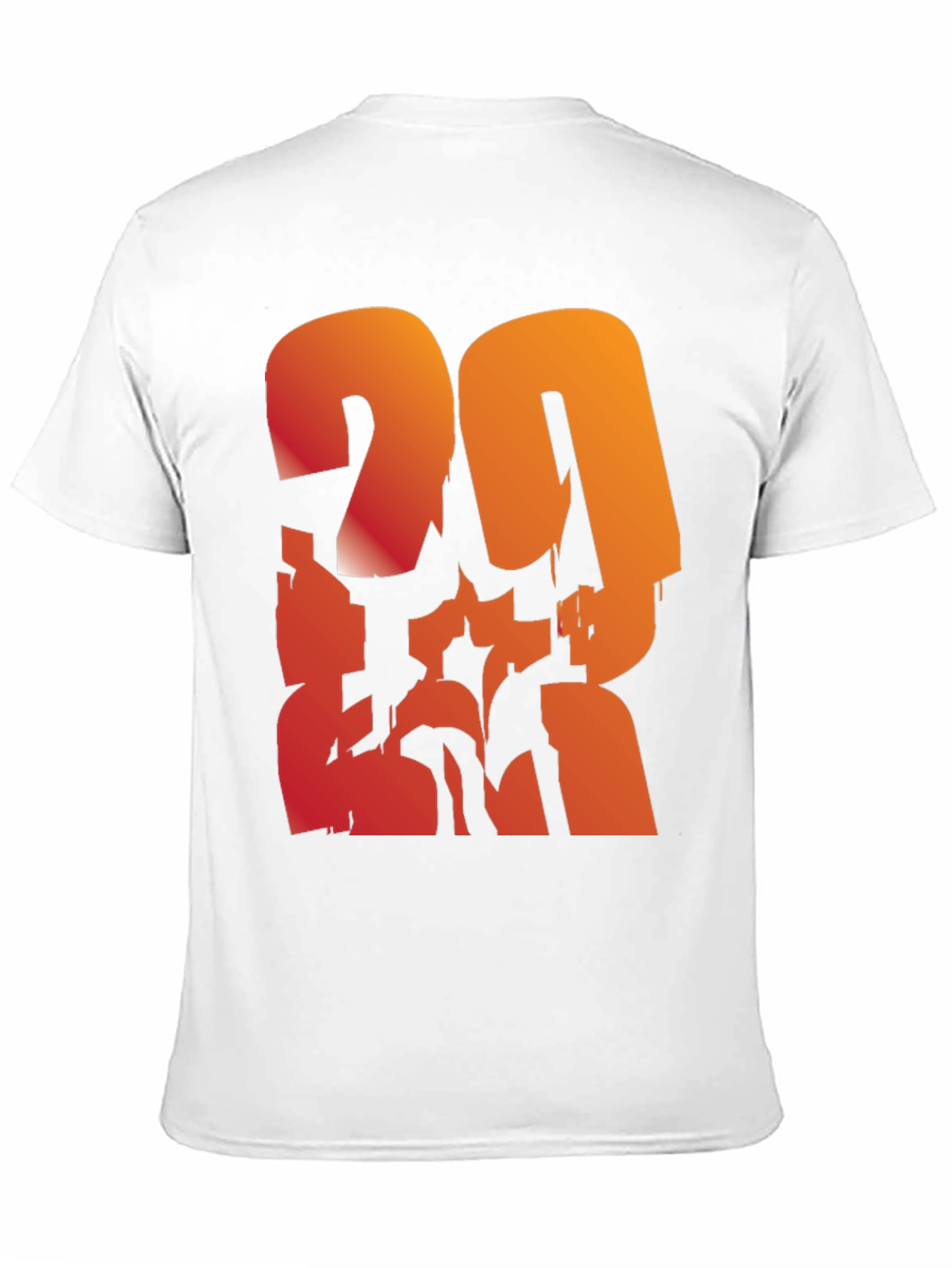 Bold Graphic Tee - Gradient Number Design