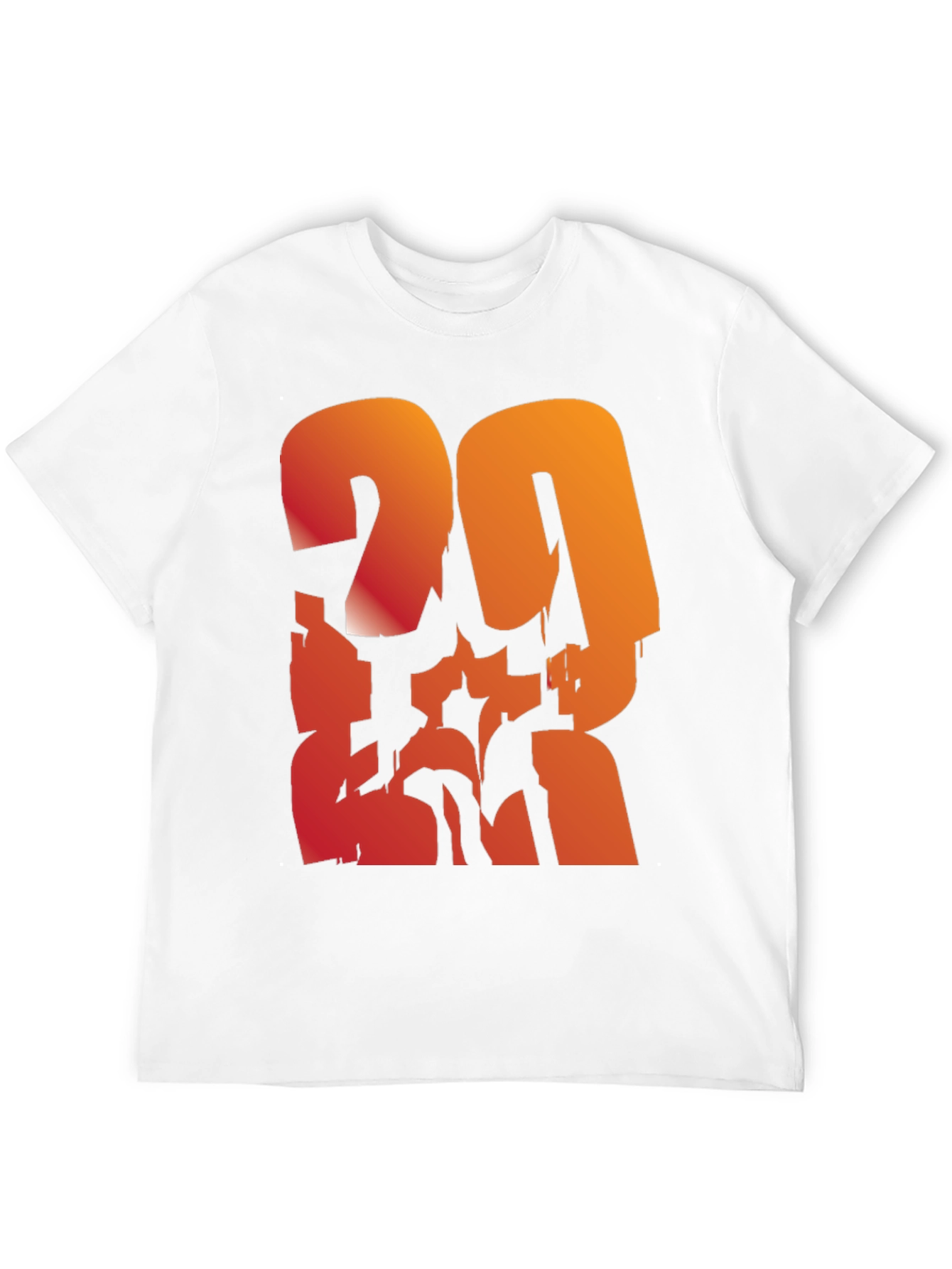 Bold Graphic Tee - Gradient Number Design