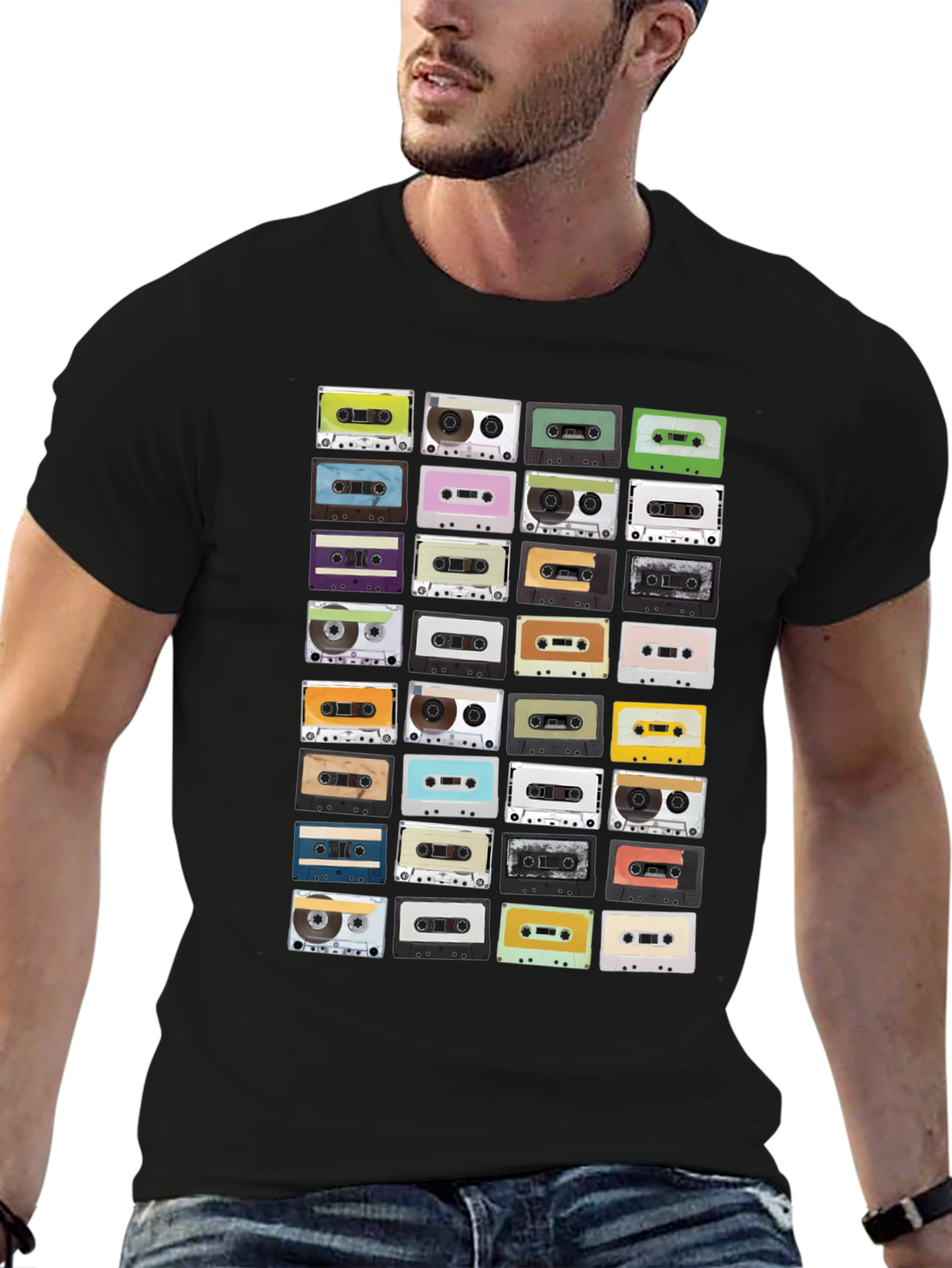 Retro Cassette Tape T-Shirt - Music Lover Tee