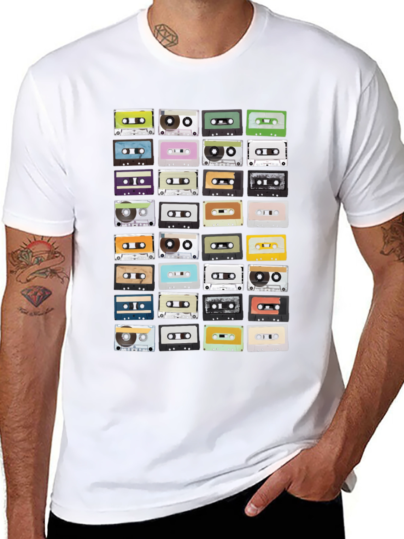 Retro Cassette Tape T-Shirt - Music Lover Tee