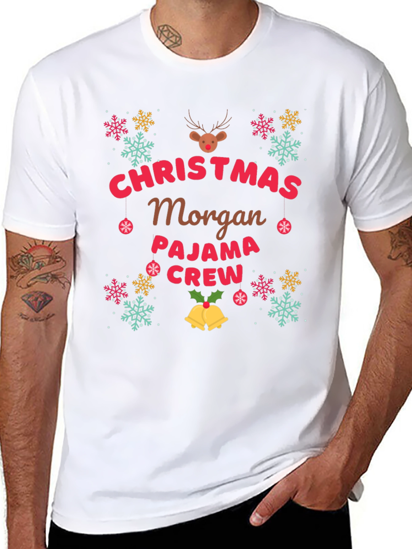 Christmas Morgan Pajama Crew T-Shirt