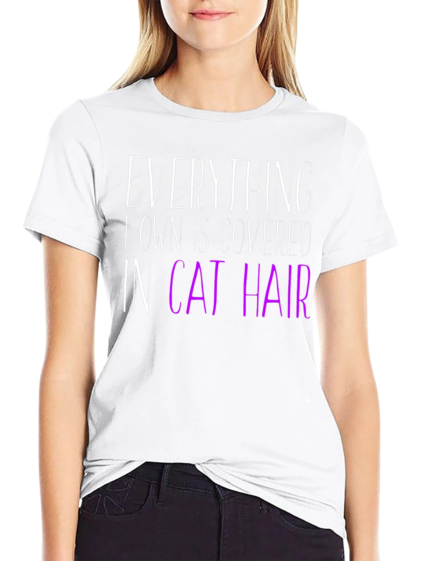 Cat Hair T-Shirt - Funny Novelty Tee