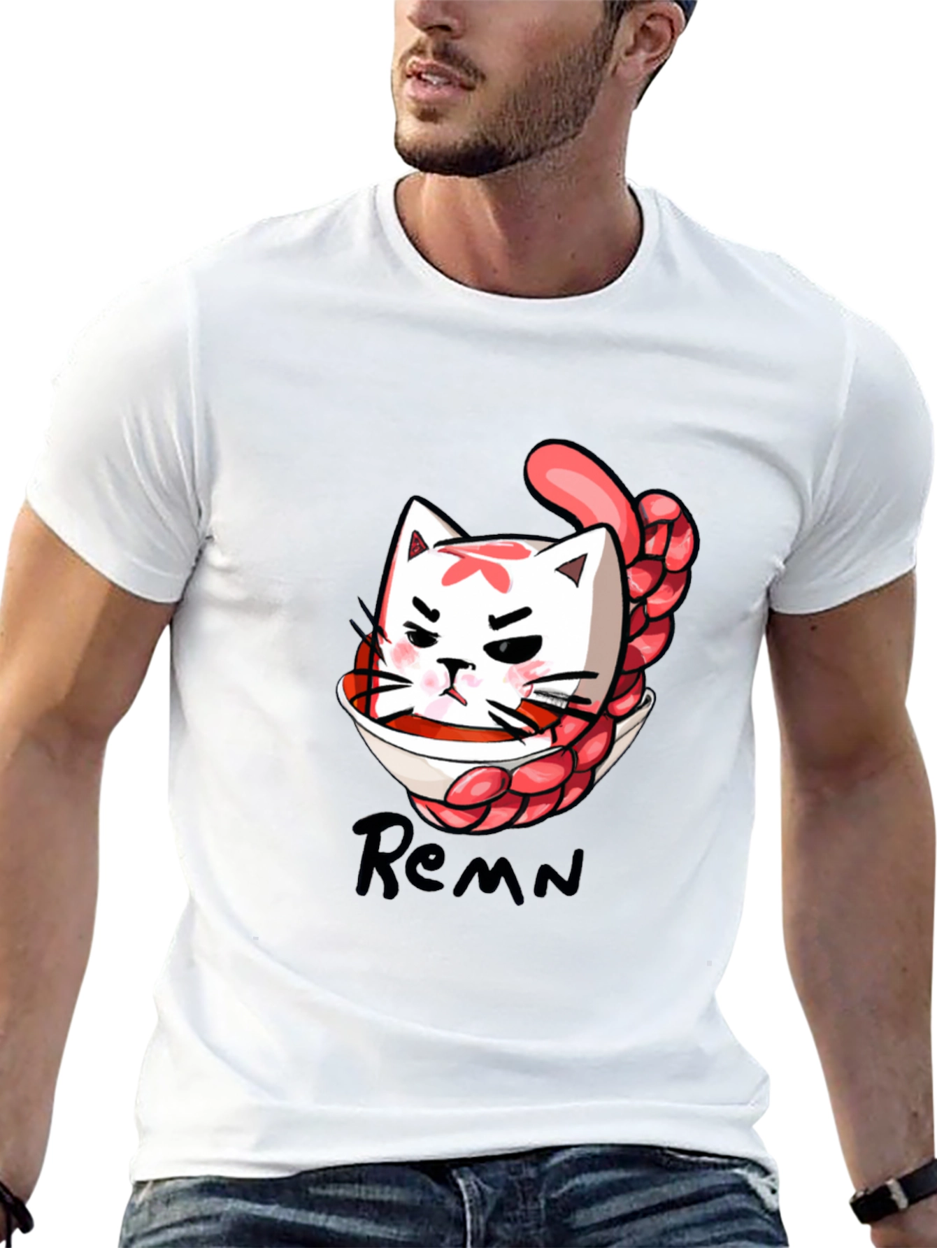 Cat Ramen Bowl T-Shirt - Anime Inspired
